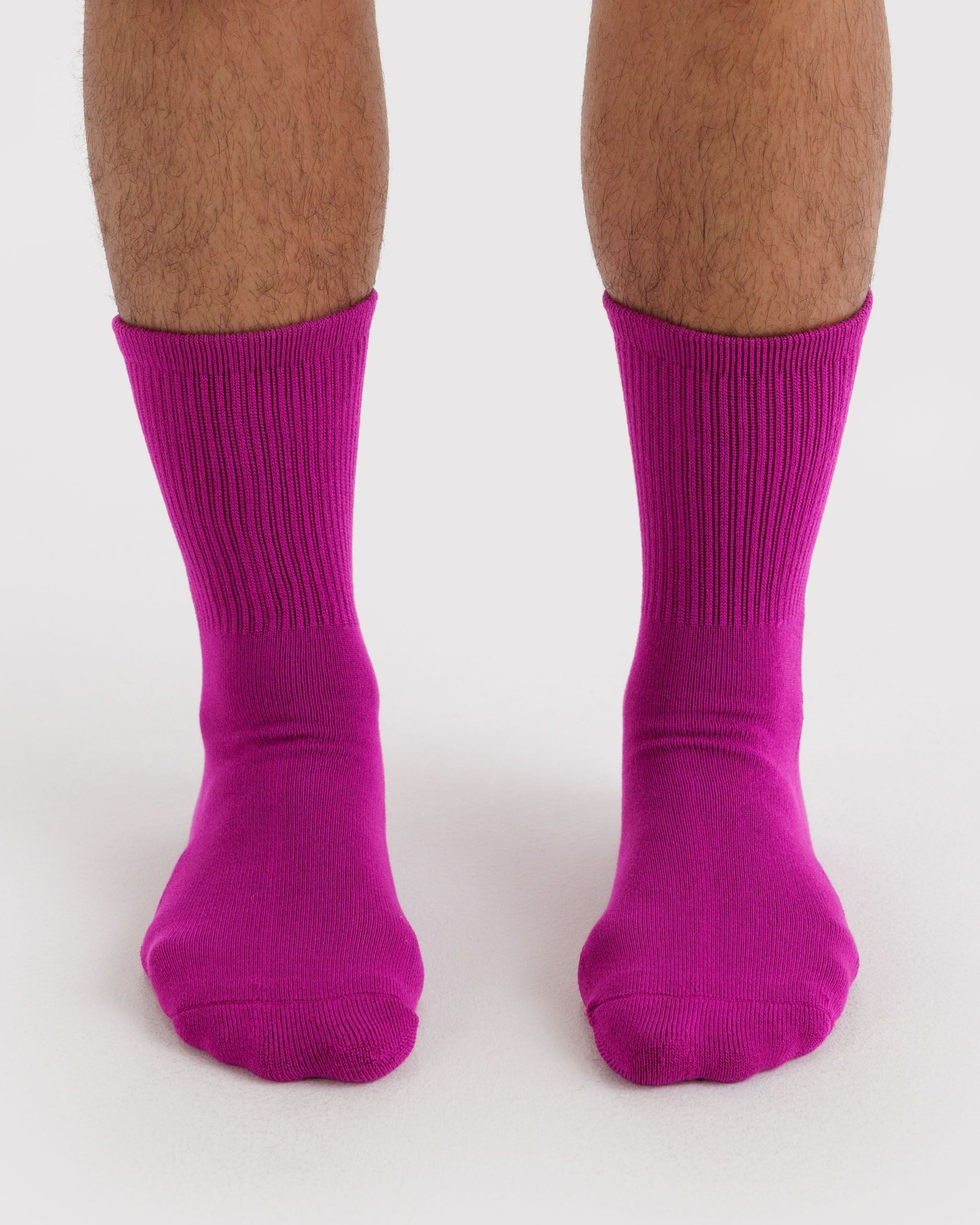 Ribbed Sock - Deep Fuchsia - Daily Pack
