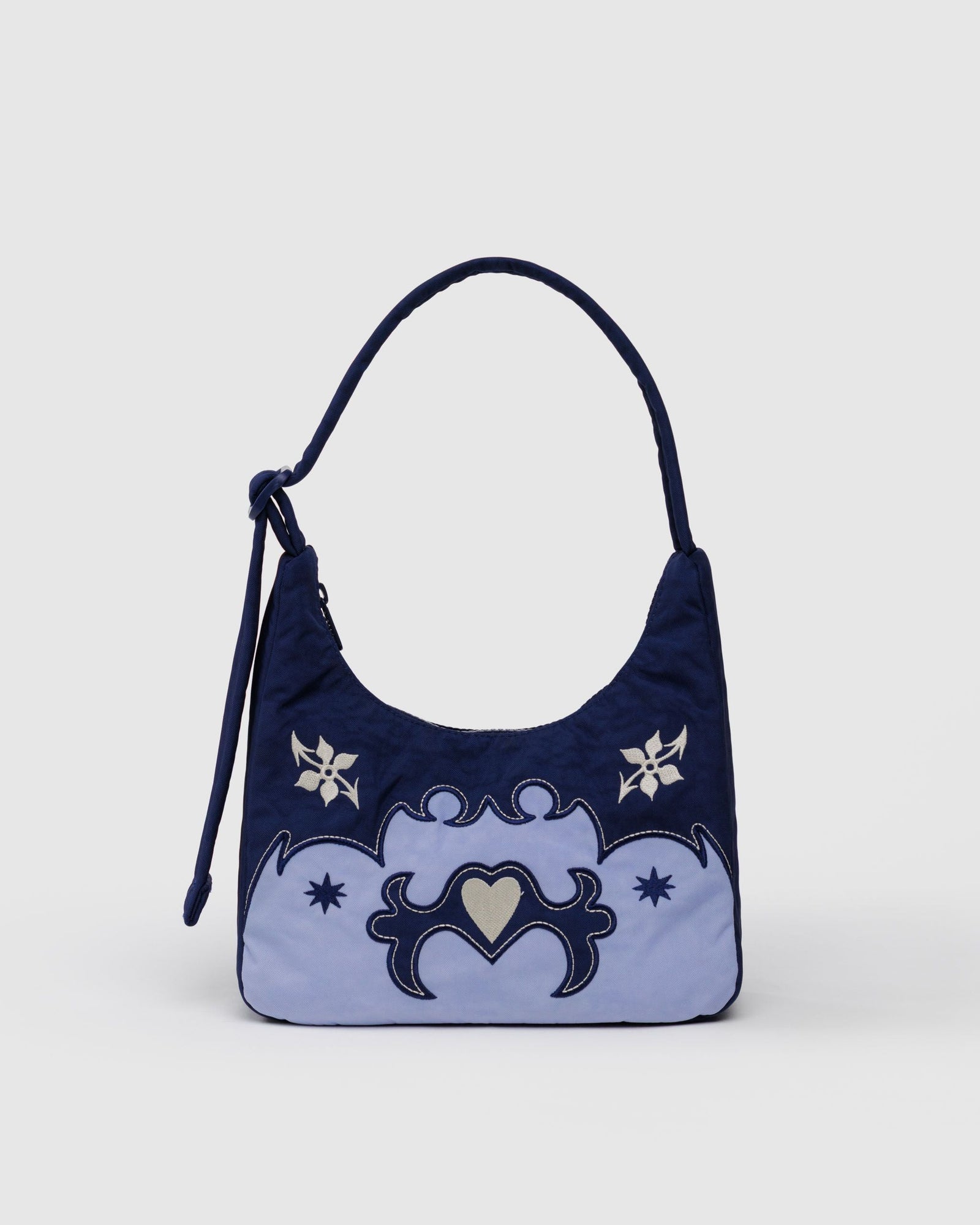 Mini Nylon Shoulder Bag - Western Appliqué - Home Hold