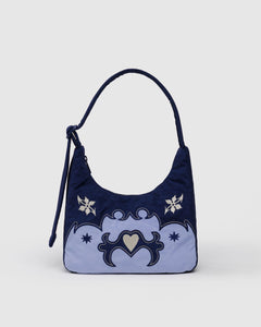 Mini Nylon Shoulder Bag - Western Appliqué - Home Hold