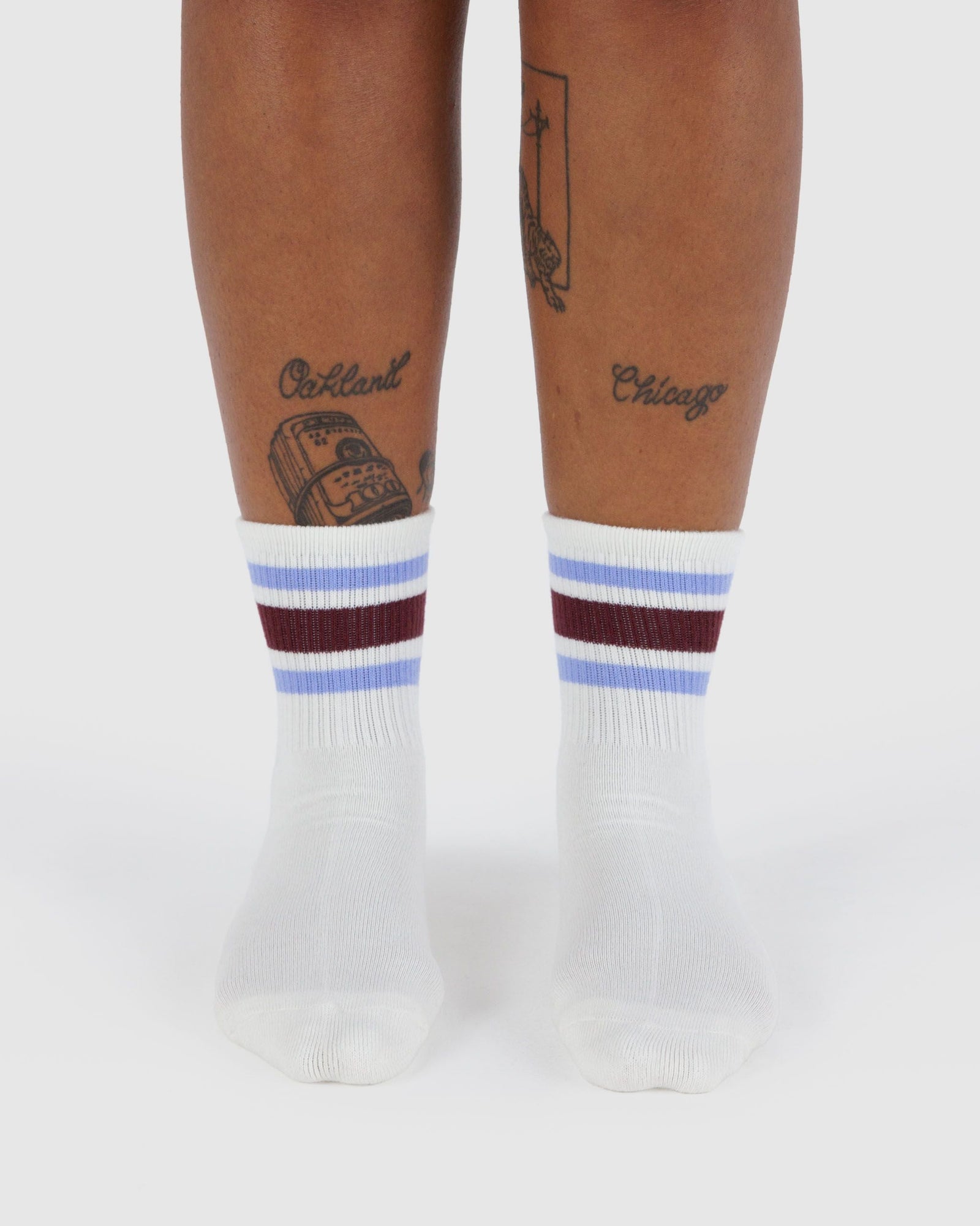 Ribbed Sock - Ivory Stripe - Easy Store