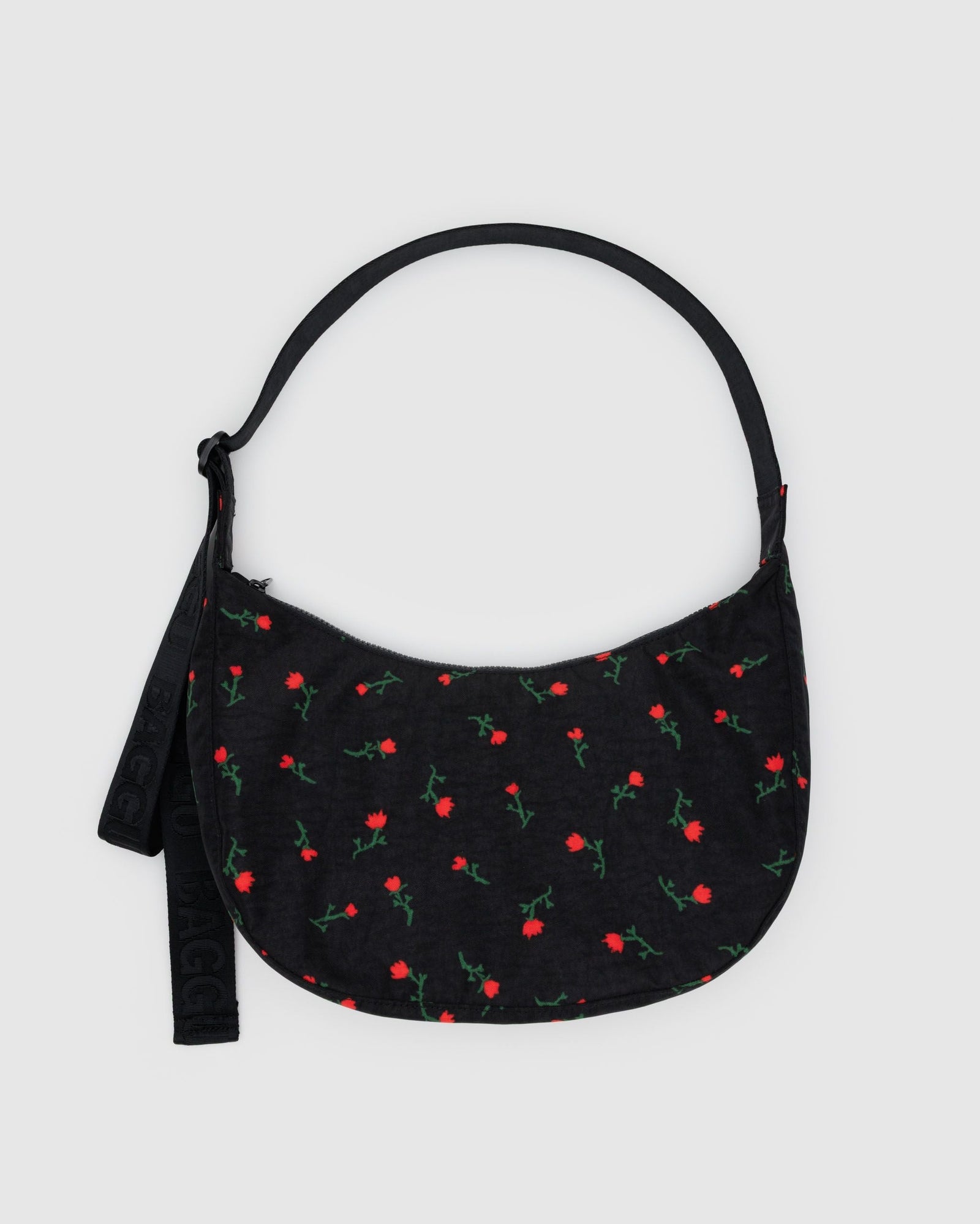 Medium Nylon Crescent Bag - Painted Wildflower - Soft Glow
