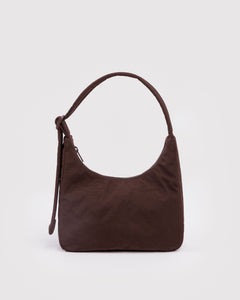 Mini Nylon Shoulder Bag - Coffee - Travel Ready