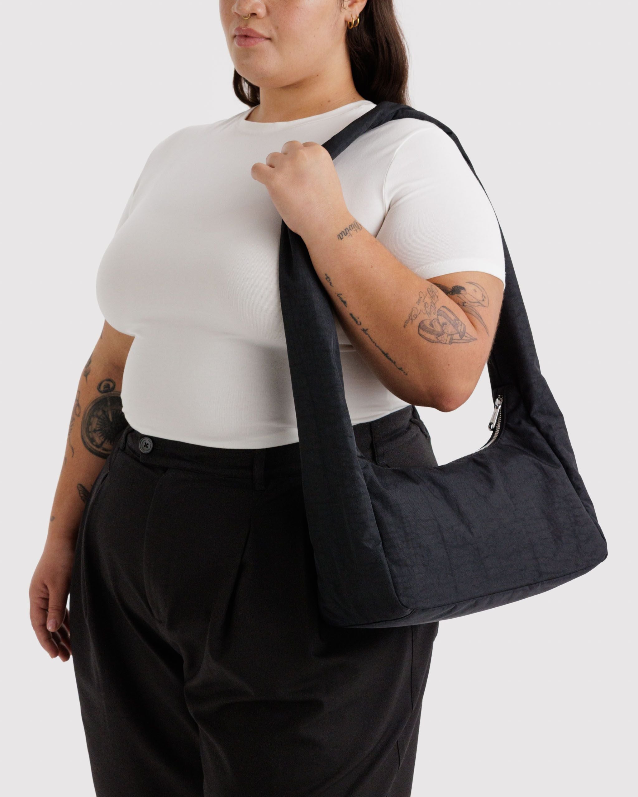 Nylon Meringue Bag - Black - Daily Pack