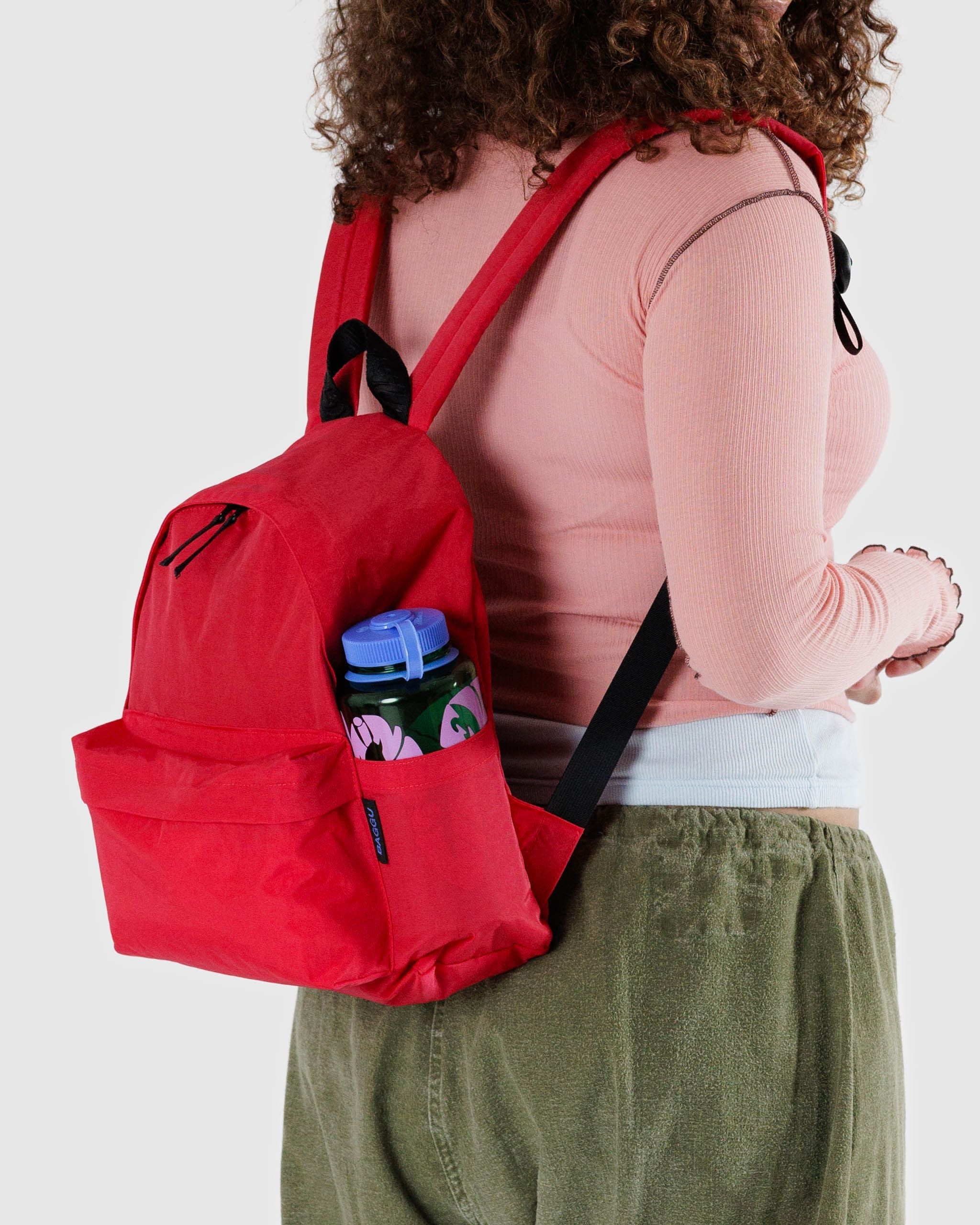 Medium Nylon Backpack - Candy Apple - Home Hold