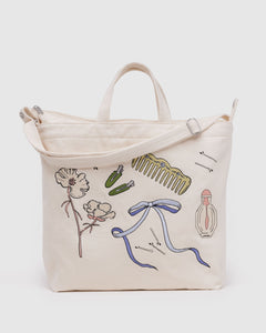 Horizontal Zip Duck Bag - Embroidered Get Ready With Me - Quick Setup