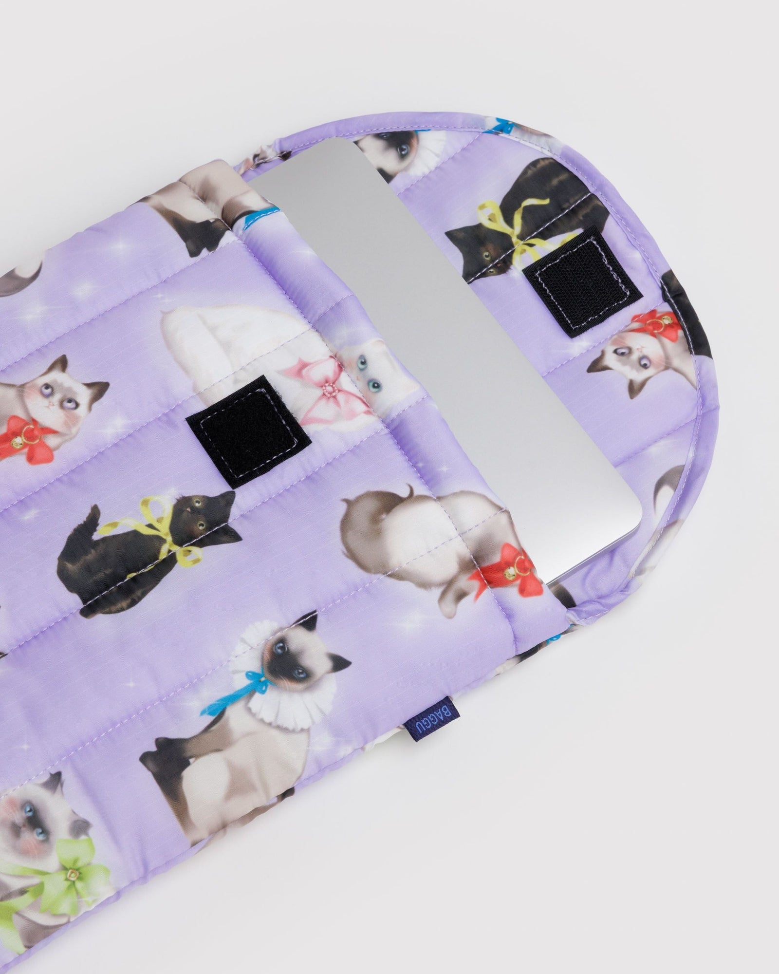 Puffy Laptop Sleeve 13"/14" - Fancy Cats - Easy Stow