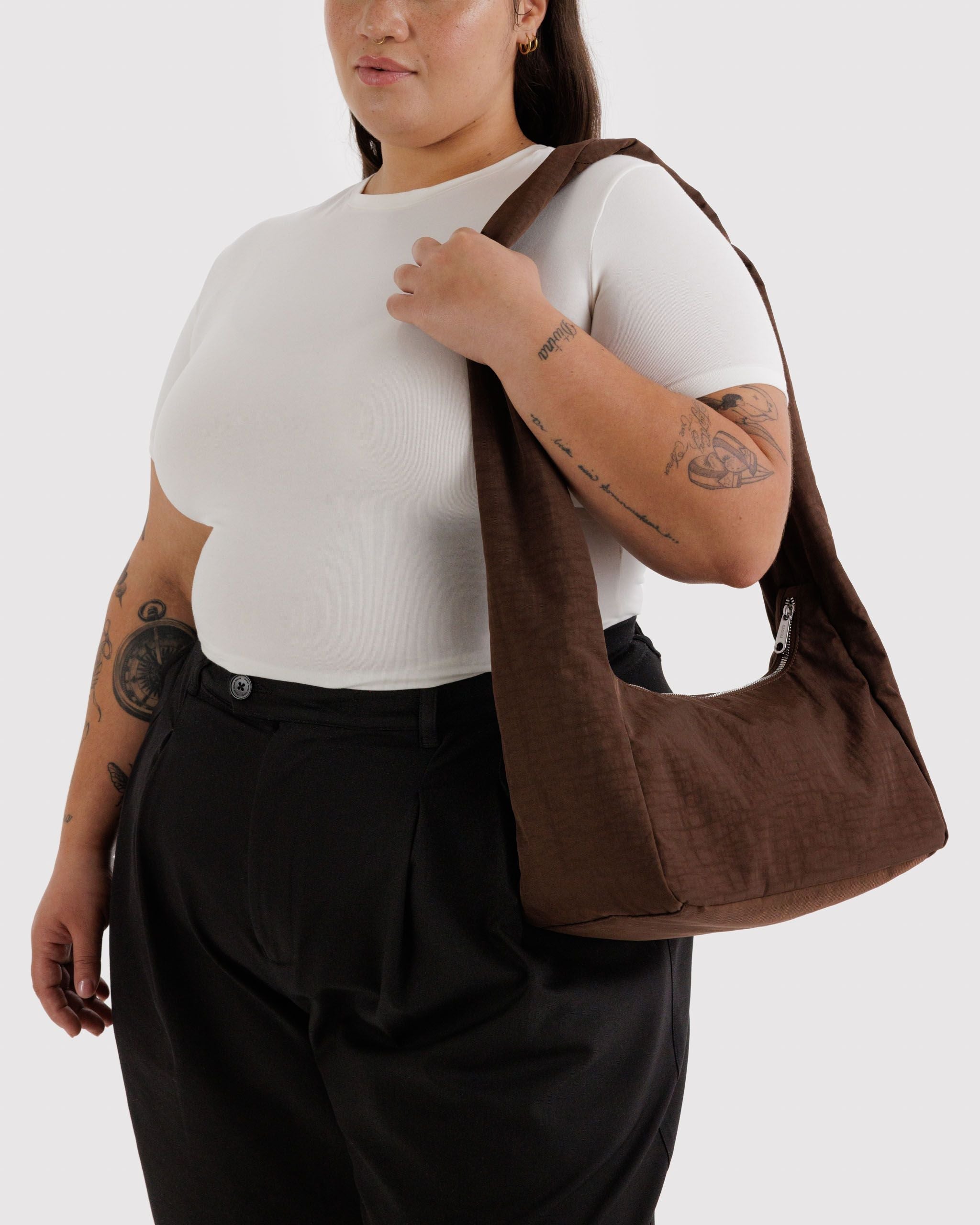 Nylon Meringue Bag - Coffee - Travel Ready