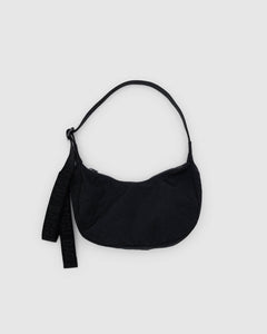 Small Nylon Crescent Bag - Black - Warm Blend