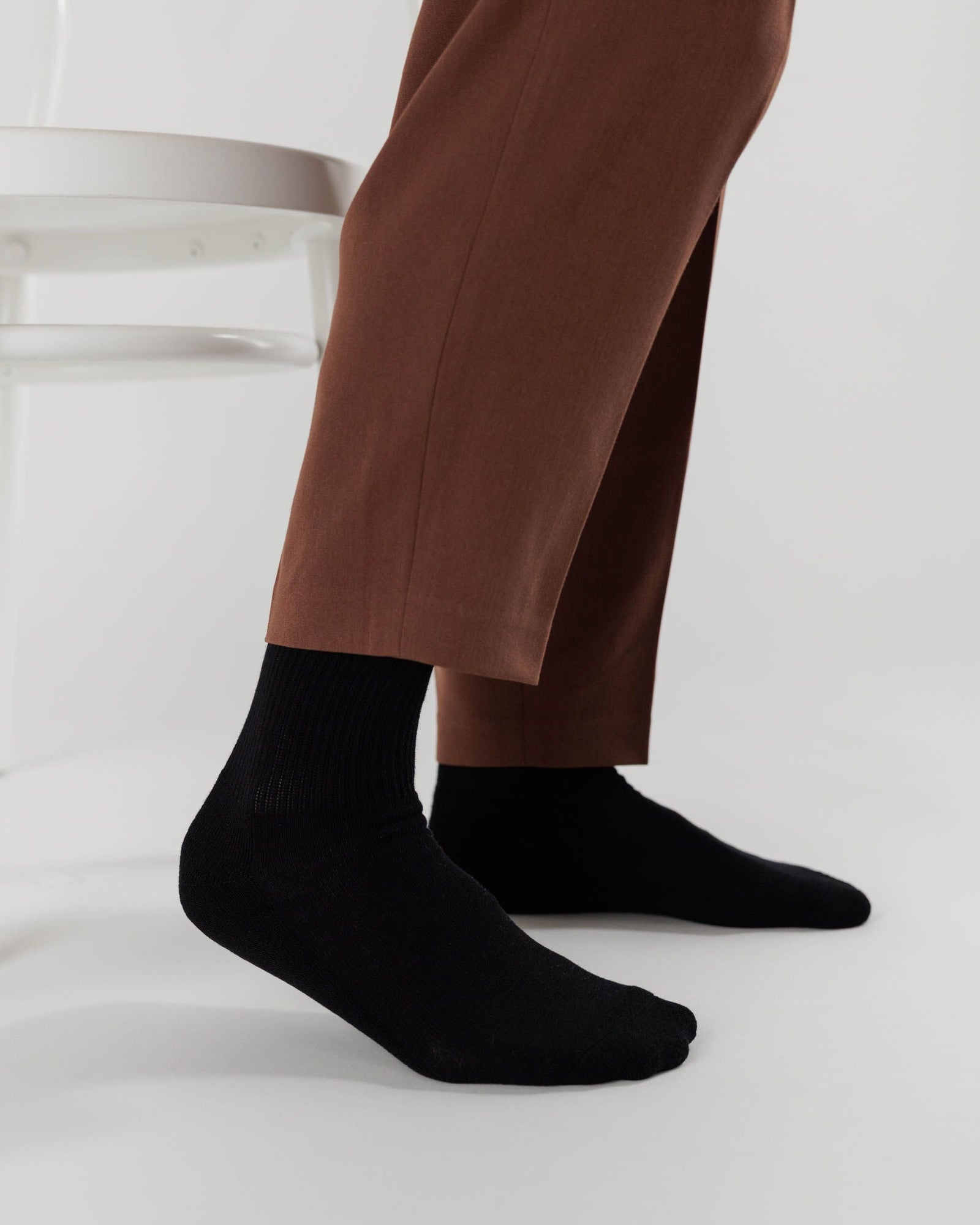 Ribbed Sock - Black - Home Hold