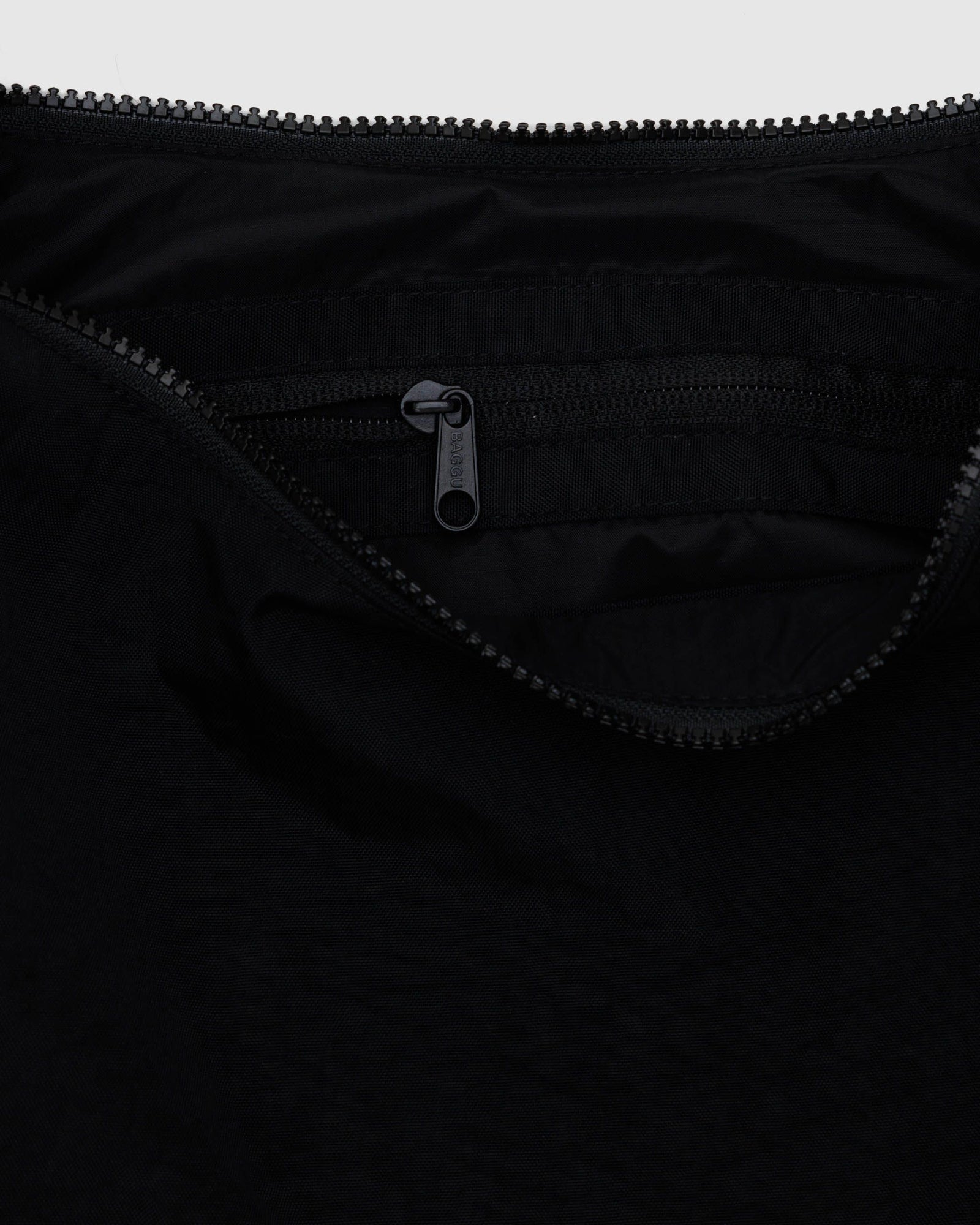 Medium Nylon Crescent Bag - Black - Warm Blend