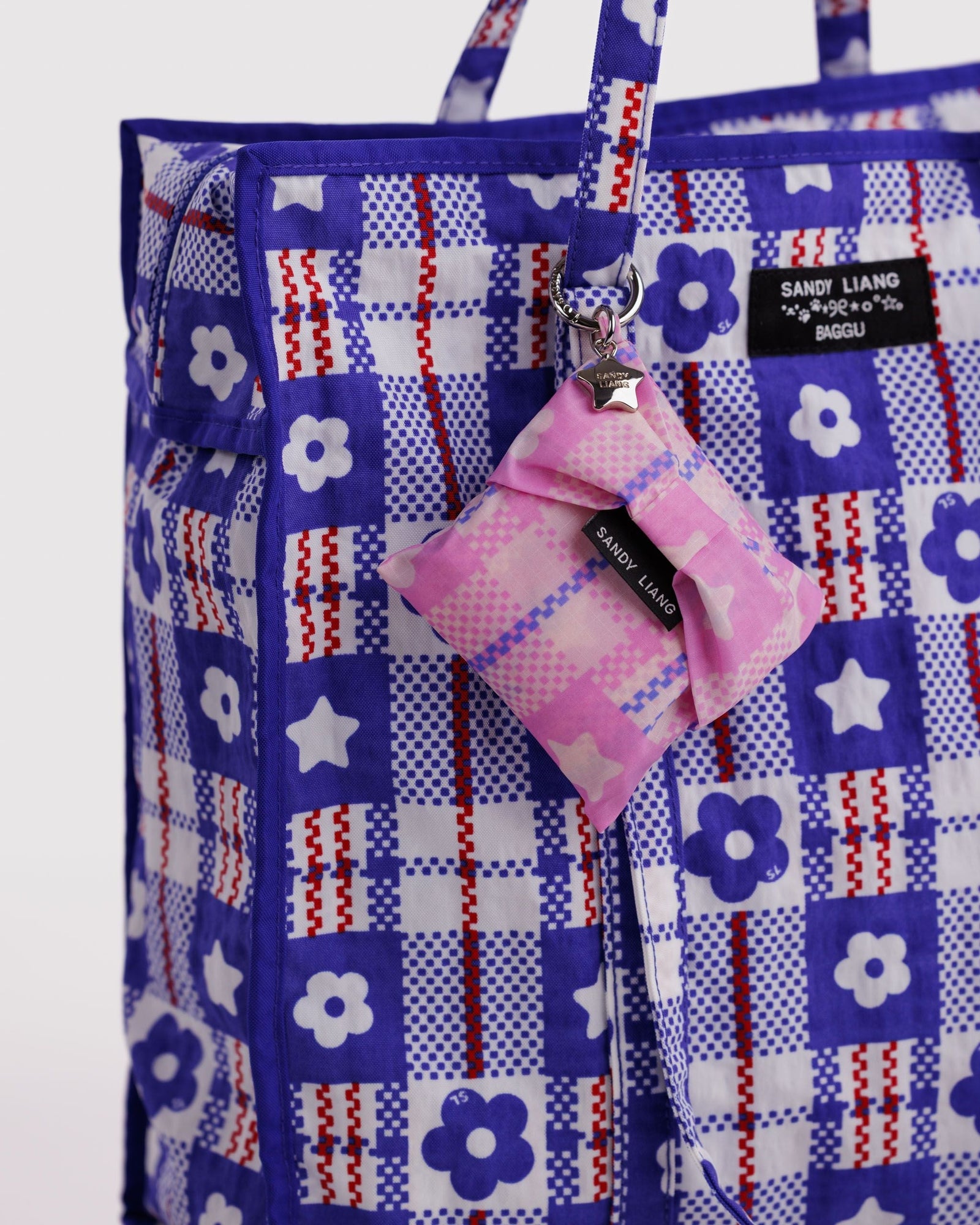 Baby Bow Baggu - Market Plaid Pink - Ready Carry