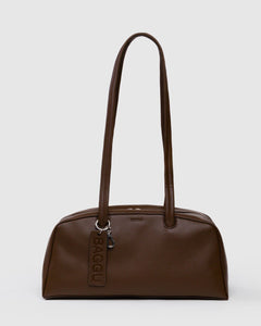 Recycled Leather Bowler Bag - Brown - Daily Carry