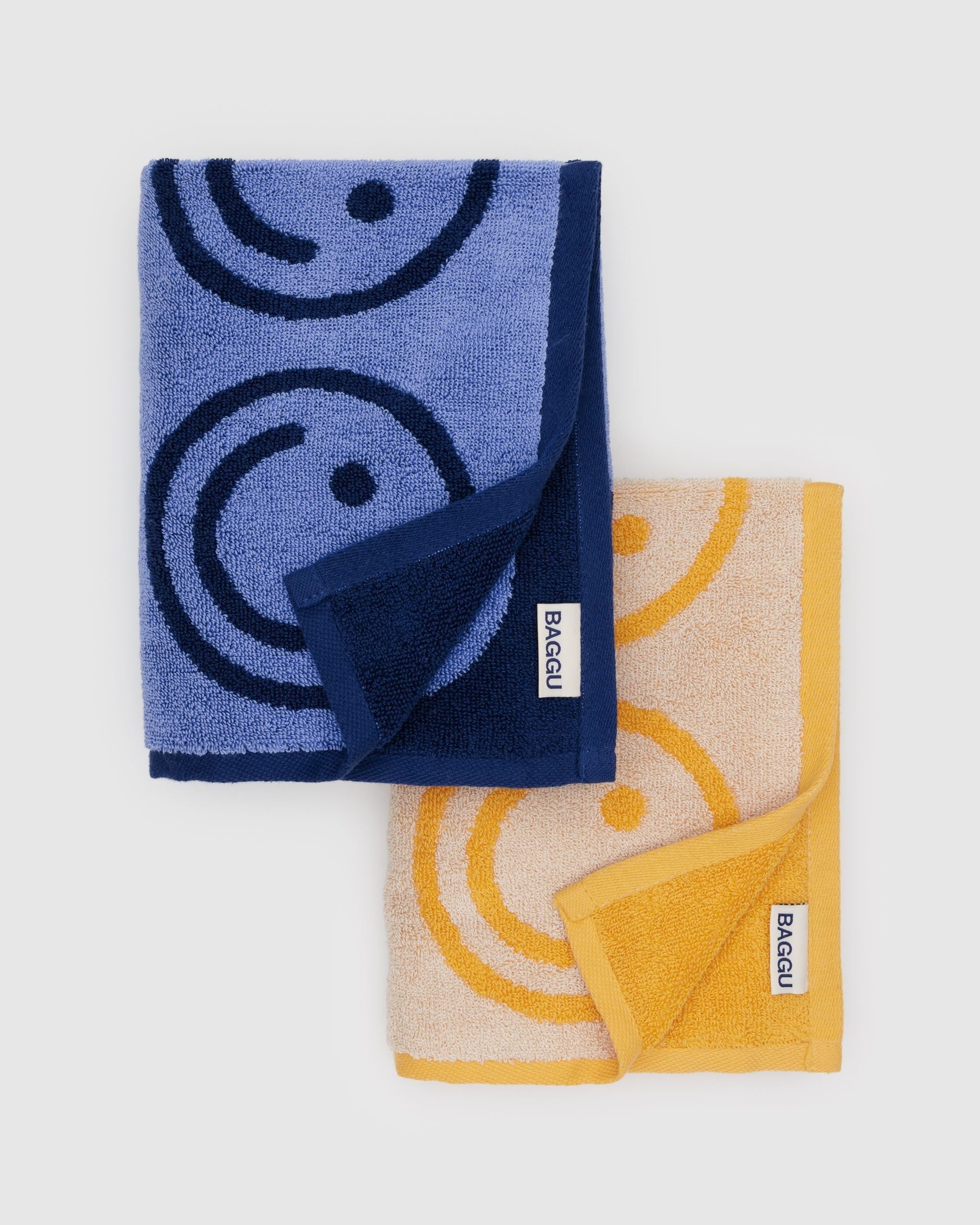 Hand Towel Set of 2 - Happy Blue Marigold - Ready Routine