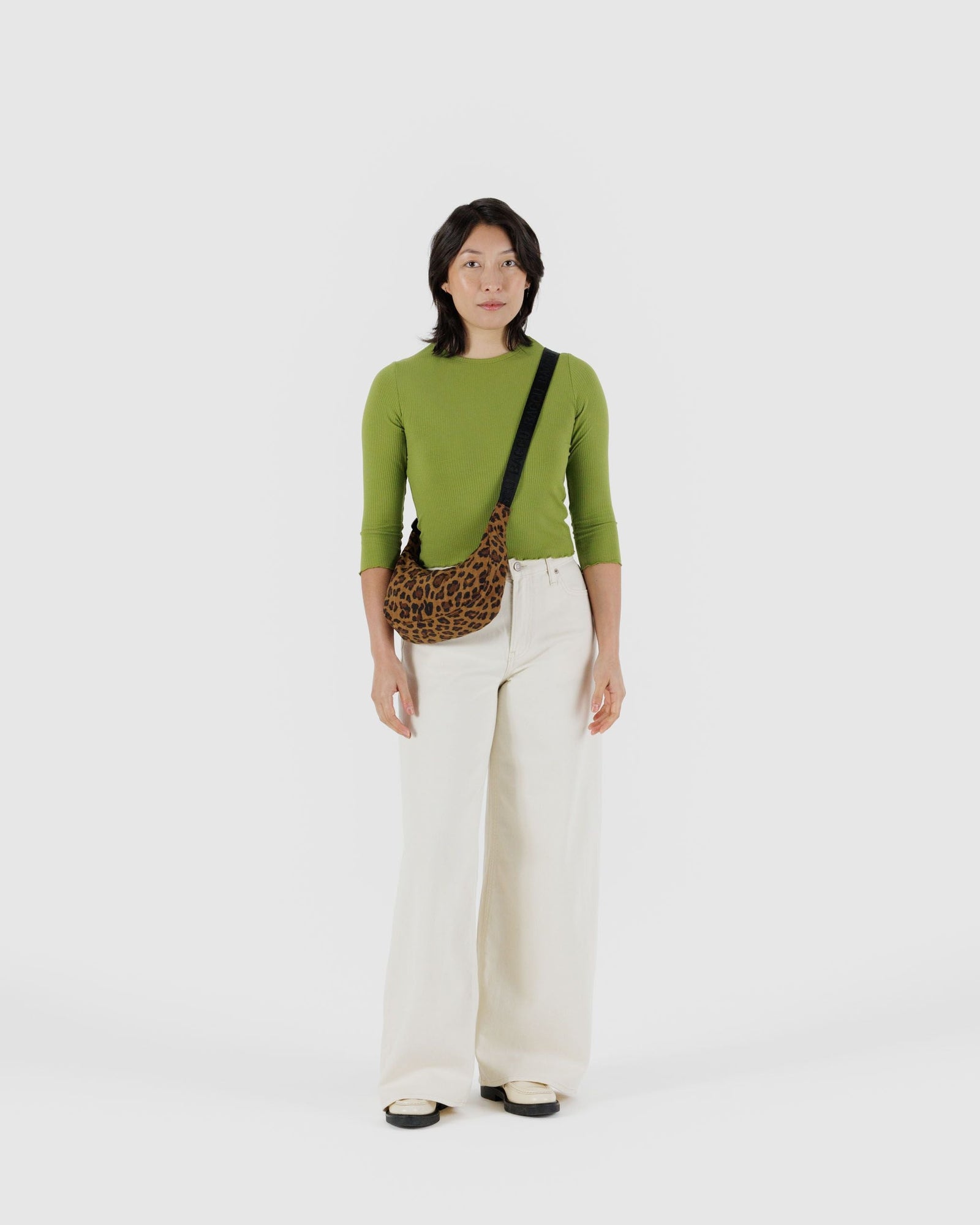 Small Nylon Crescent Bag - Leopard - Modern Blend