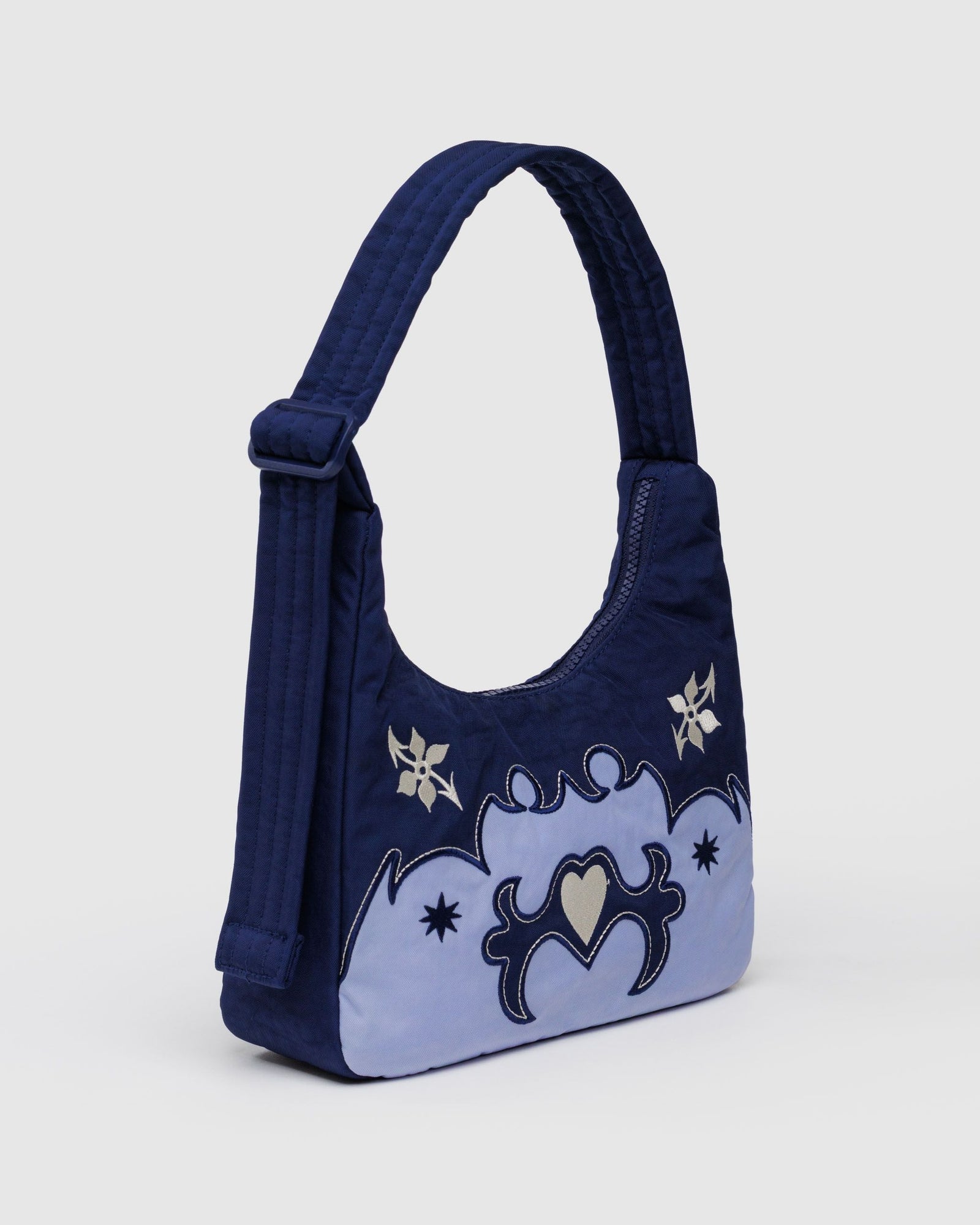 Mini Nylon Shoulder Bag - Western Appliqué - Simple Hold