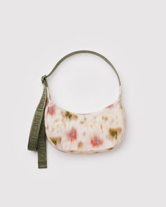 Small Nylon Crescent Bag - Abstract Floral - Clean Mood
