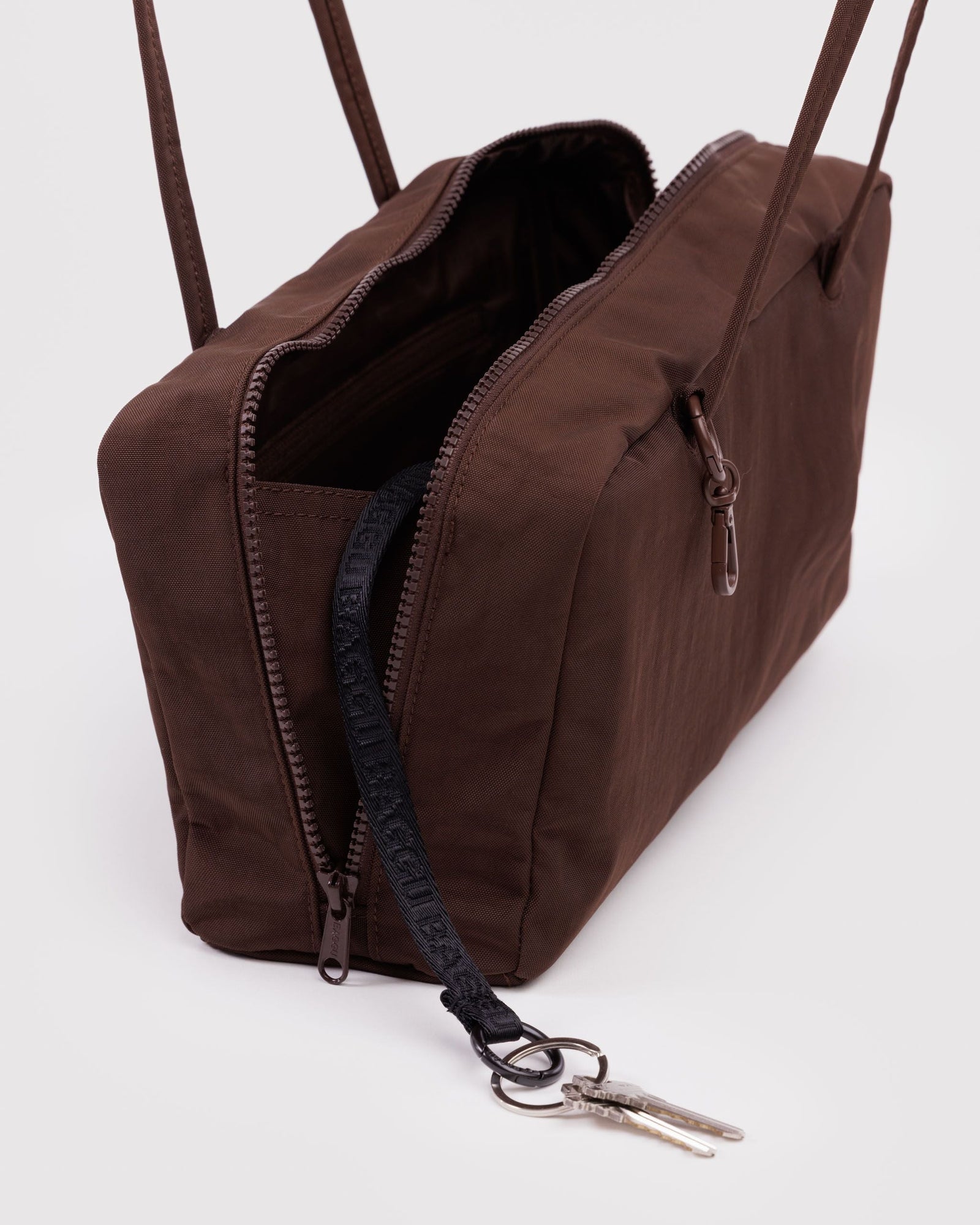 Nylon Bowler Bag - Coffee - Easy Stow