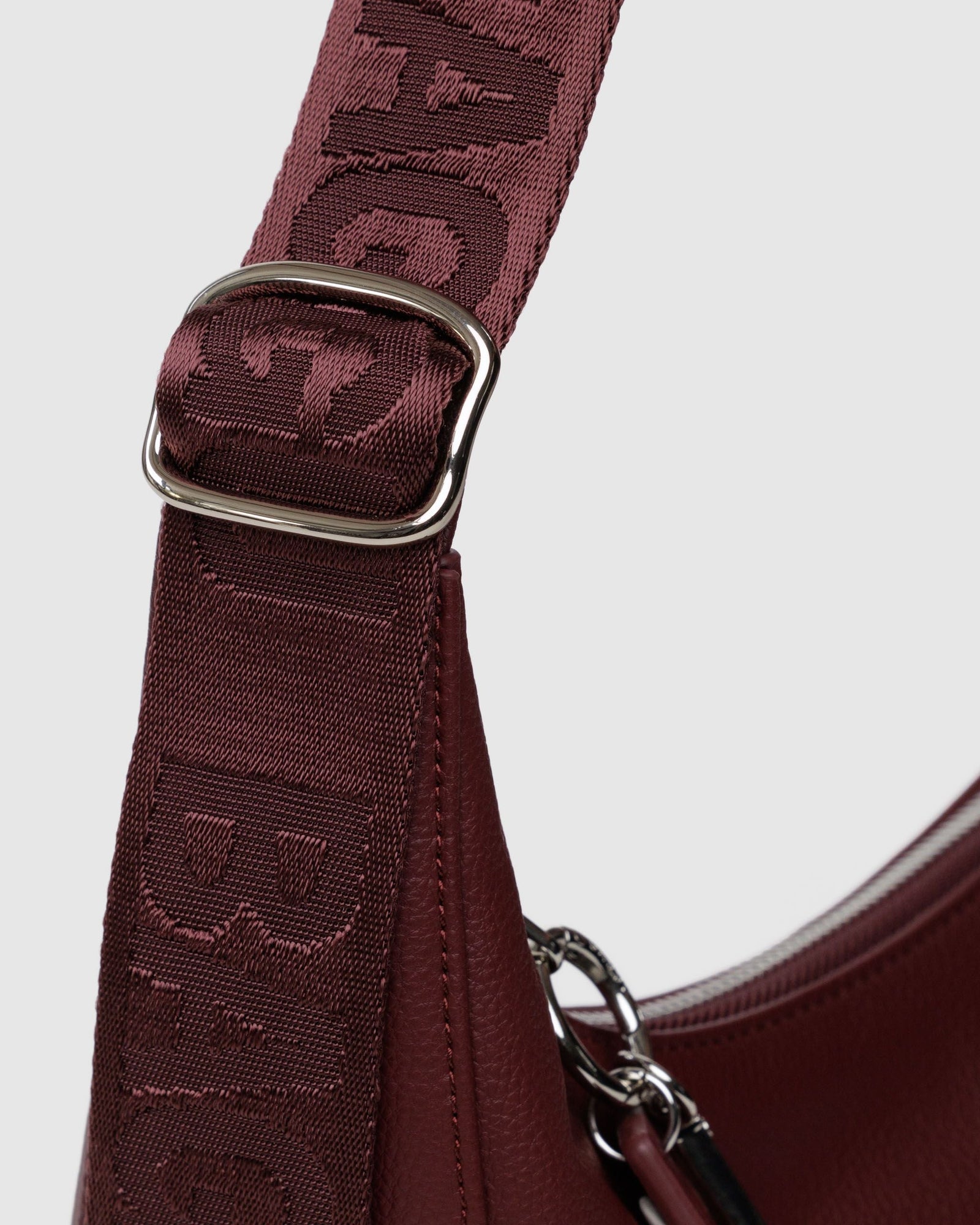 Medium Recycled Leather Crescent Bag - Mahogany - Classic Notes