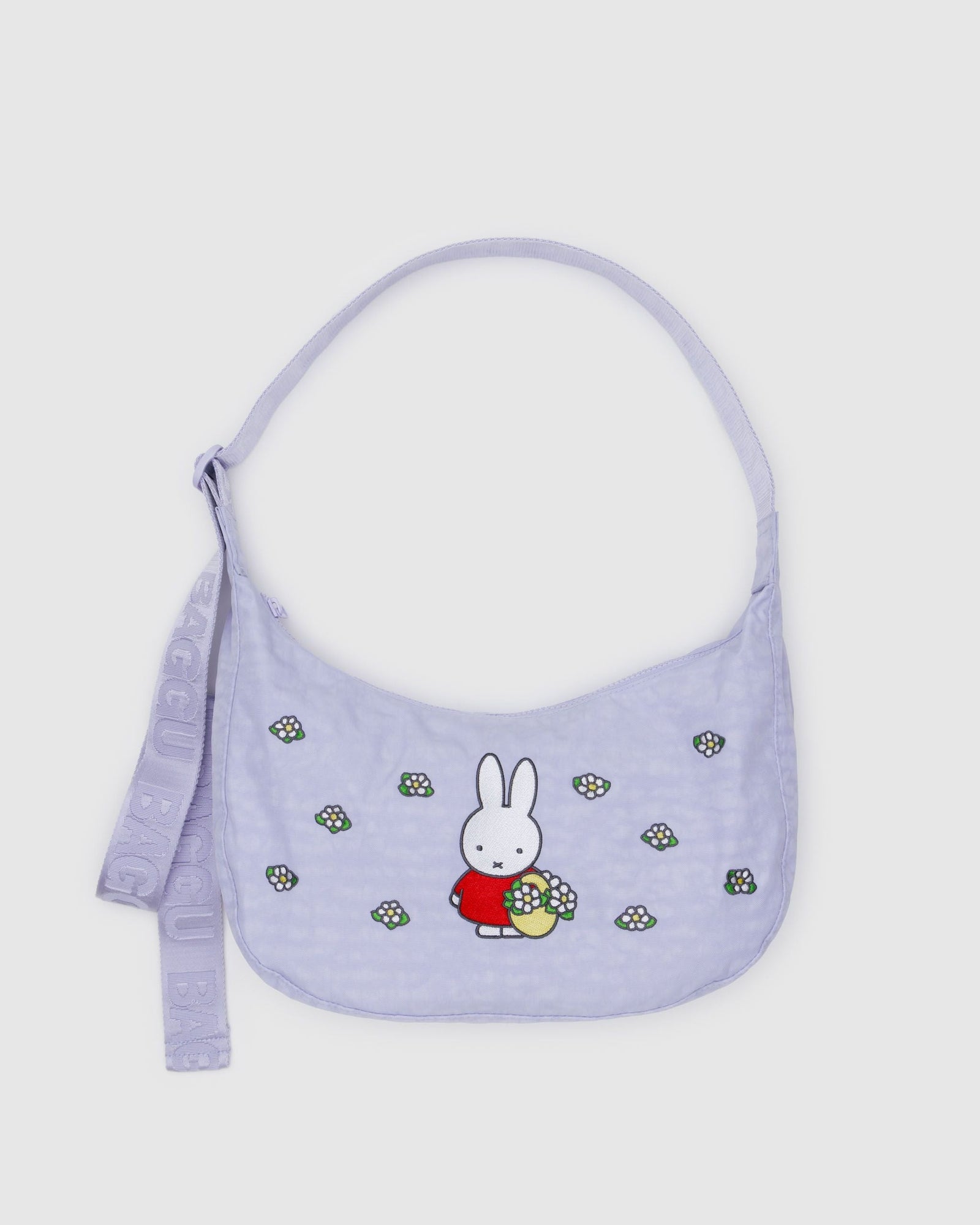 Medium Nylon Crescent Bag - Embroidered Miffy - Modern Blend