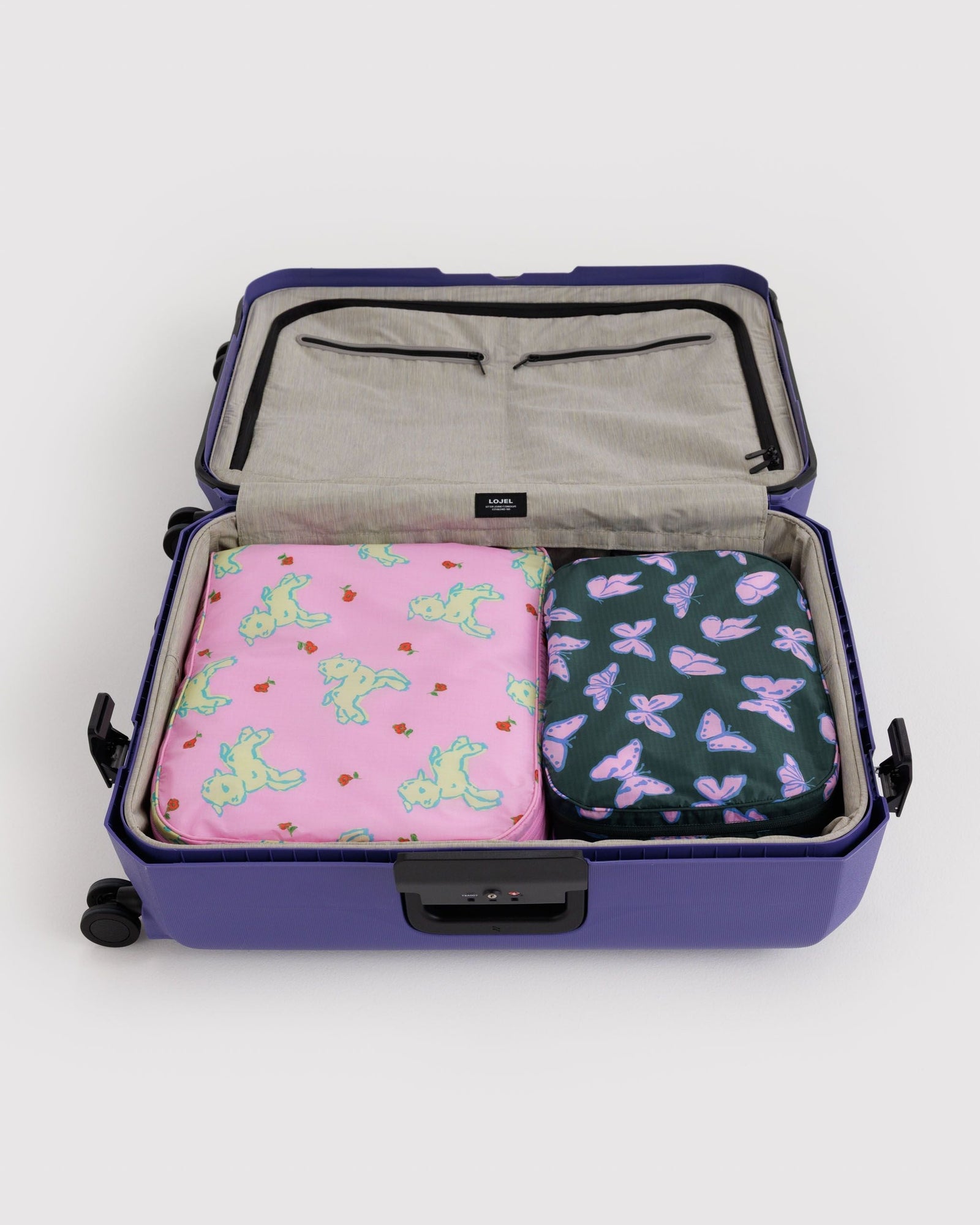 Large Packing Cube Set - Spring Animals - Light Storage