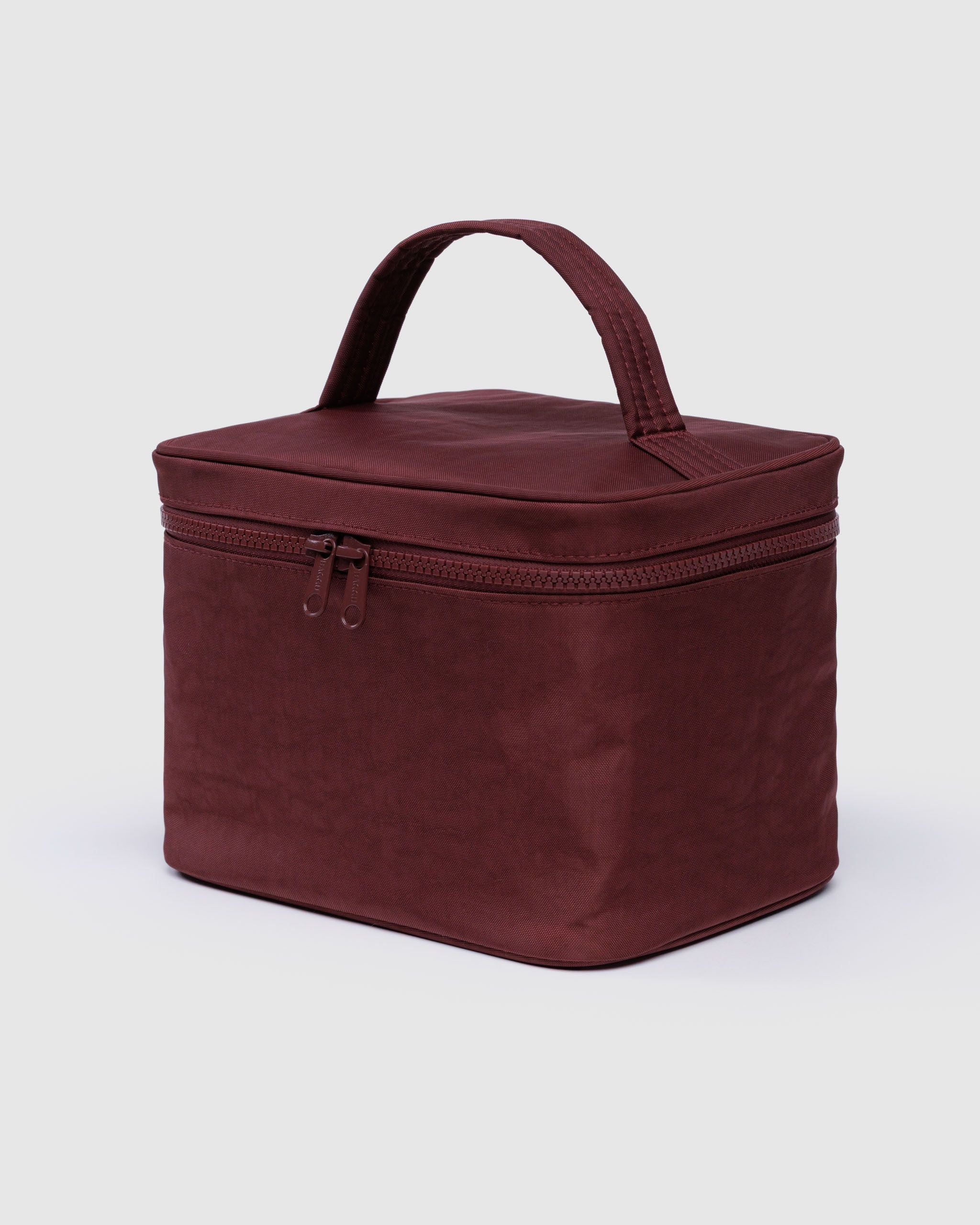Large Cosmetic Case - Mahogany - Travel Ready