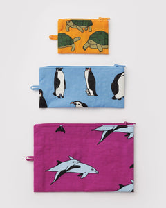 Flat Pouch Set - Vacation Animals - Daily Pack