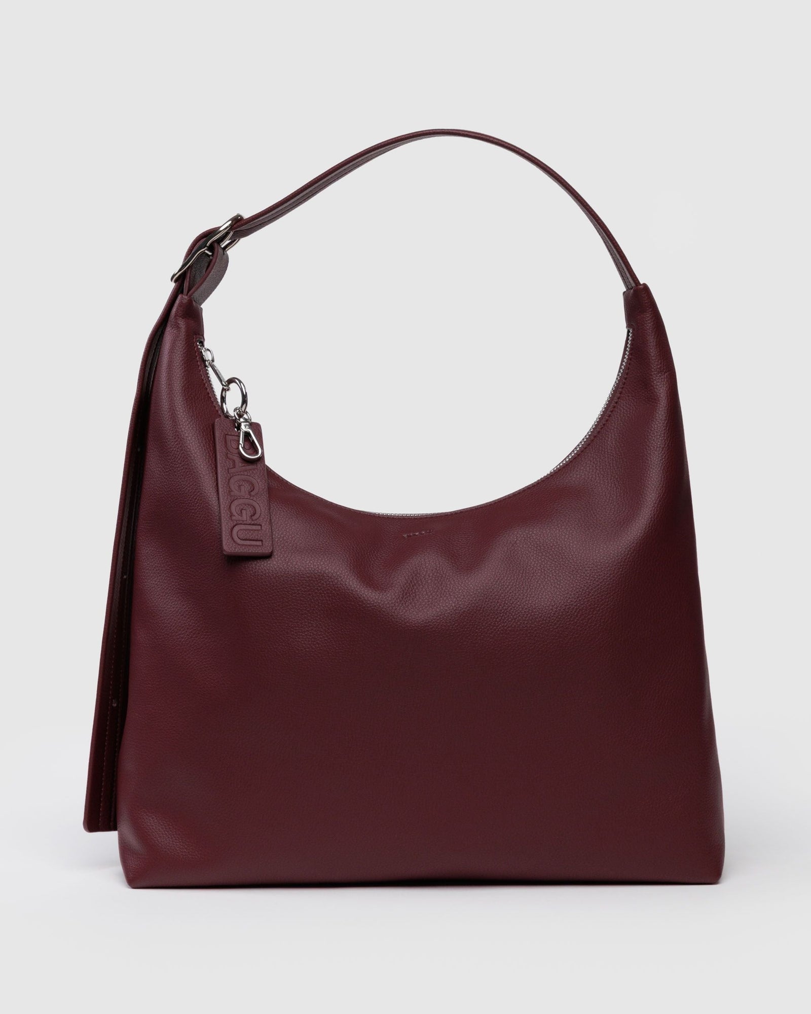 Recycled Leather Shoulder Bag - Mahogany - Home Hold