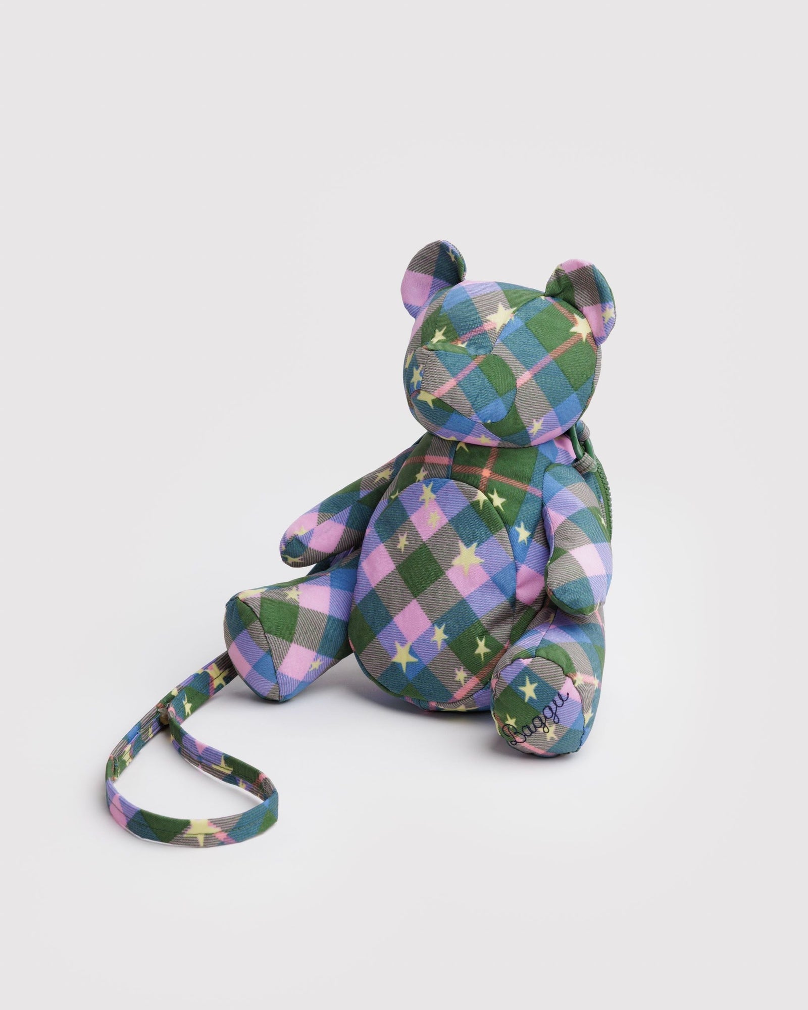 Bear Bag - Green Star Plaid - Quick Setup