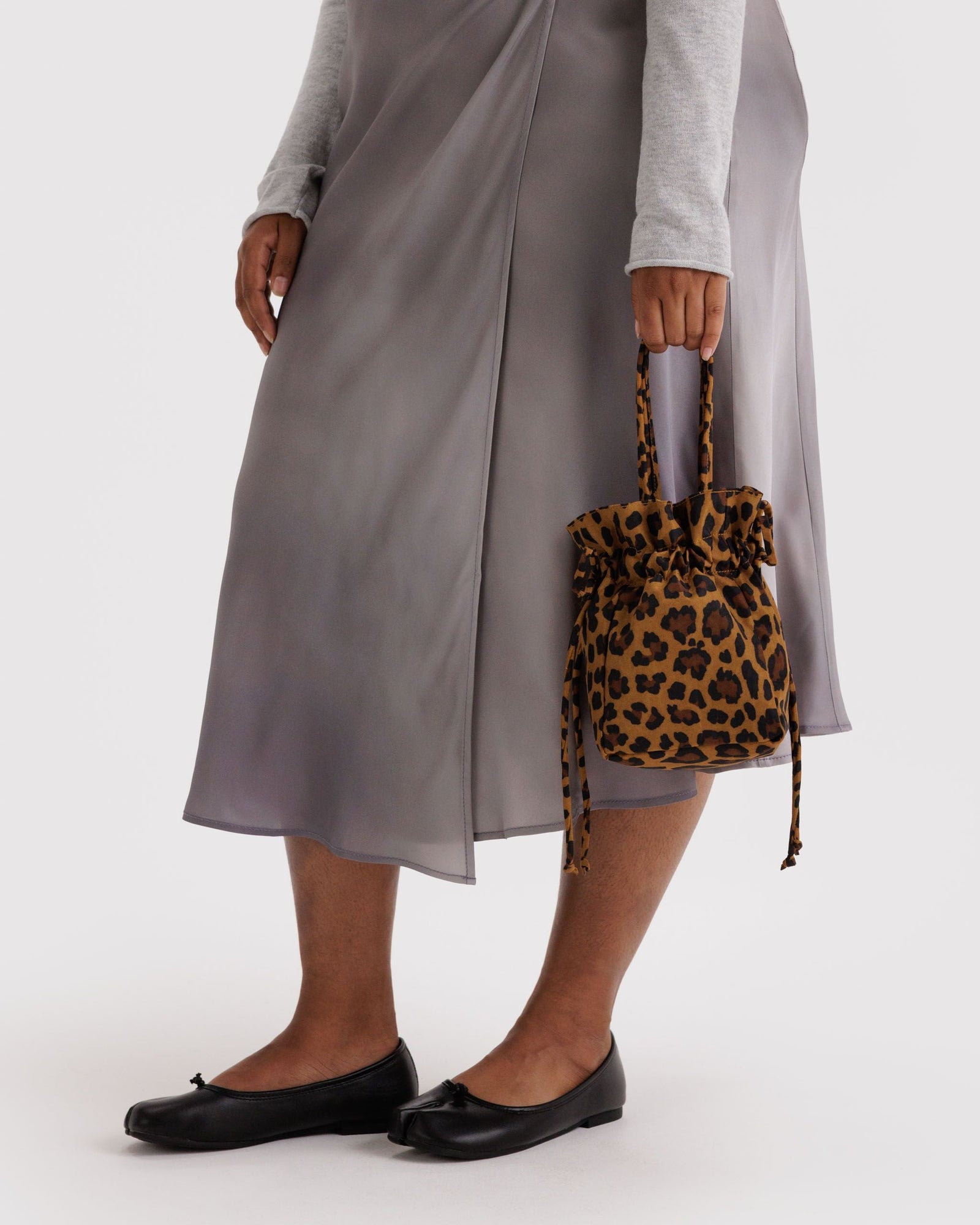Nylon Drawstring Bag - Leopard - Home Hold