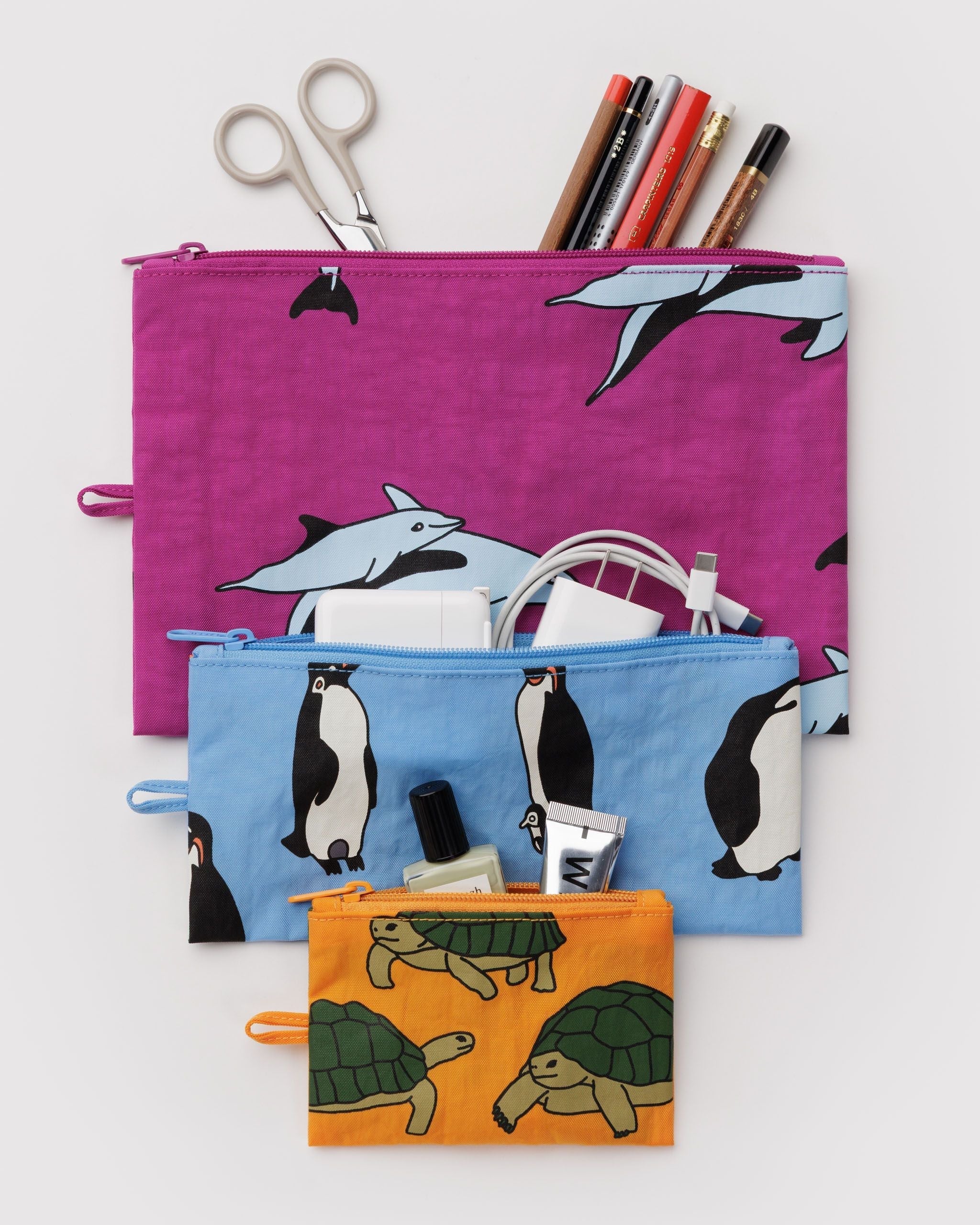 Flat Pouch Set - Vacation Animals - Daily Carry