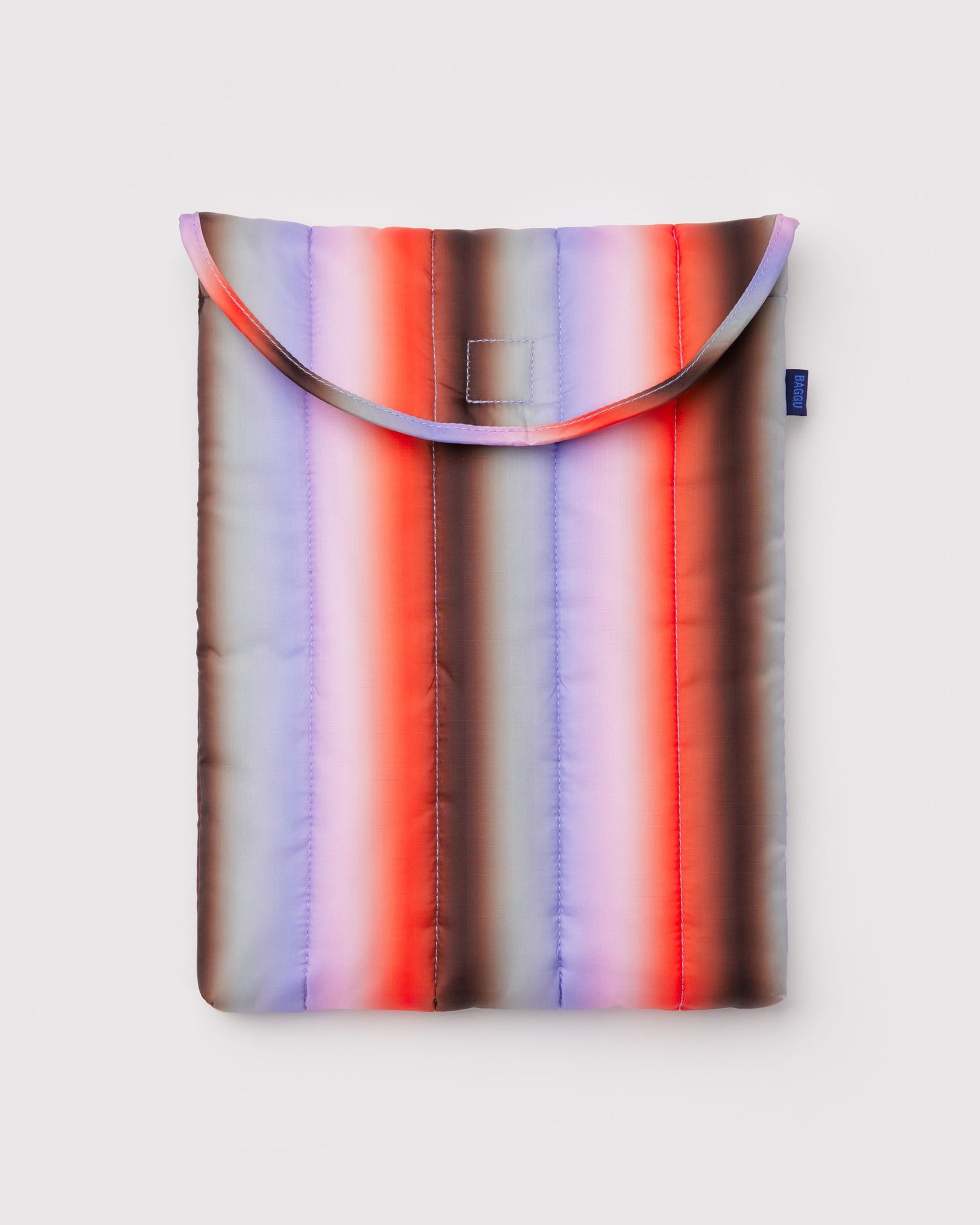 Puffy Laptop Sleeve 13"/14" - Gradient Stripe Poppy & Lilac - Daily Pack