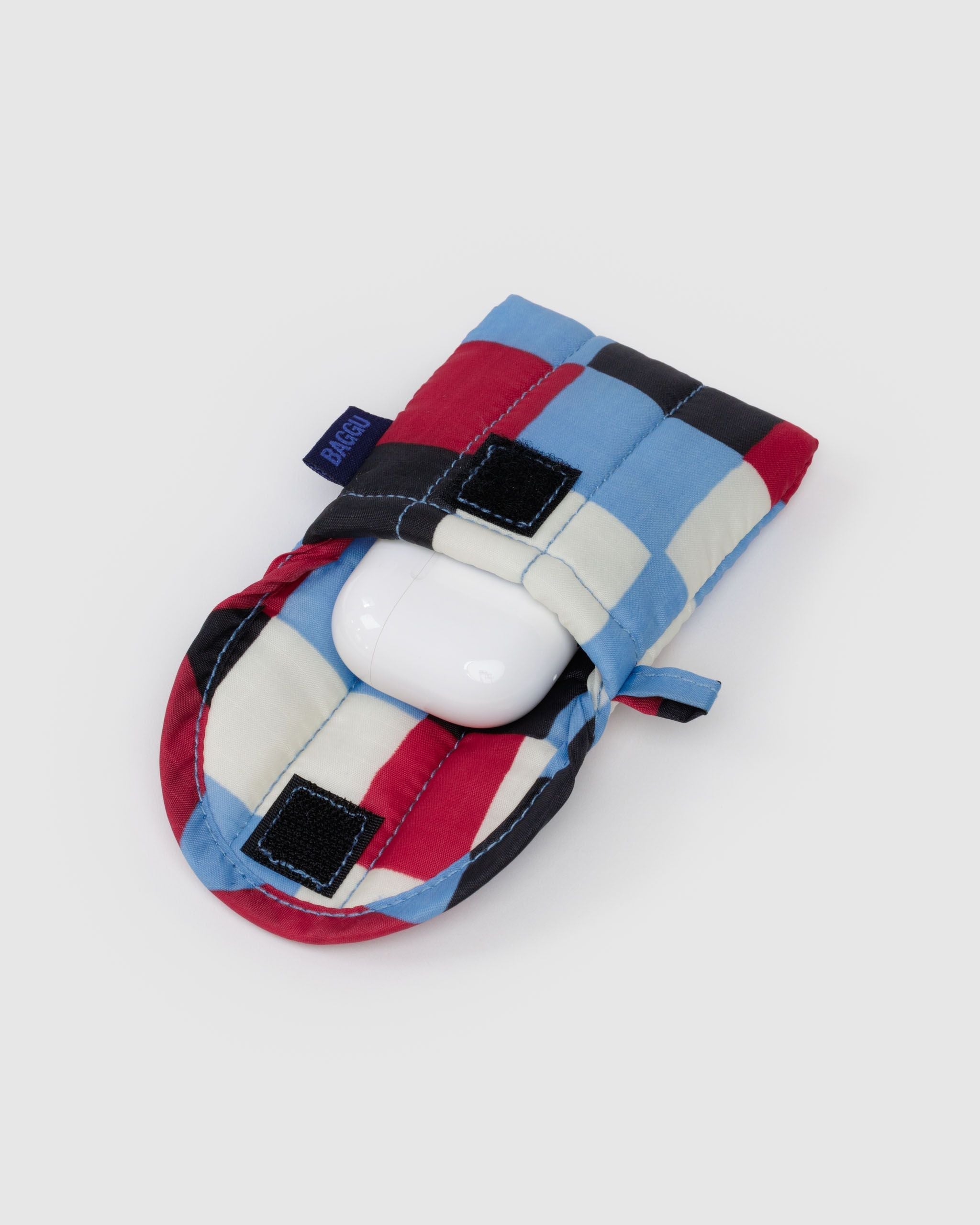 Puffy Earbuds Case - Painted Check - Daily Pack