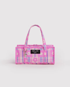 Mini Nylon Market Bag - Market Plaid Pink - Quick Grab