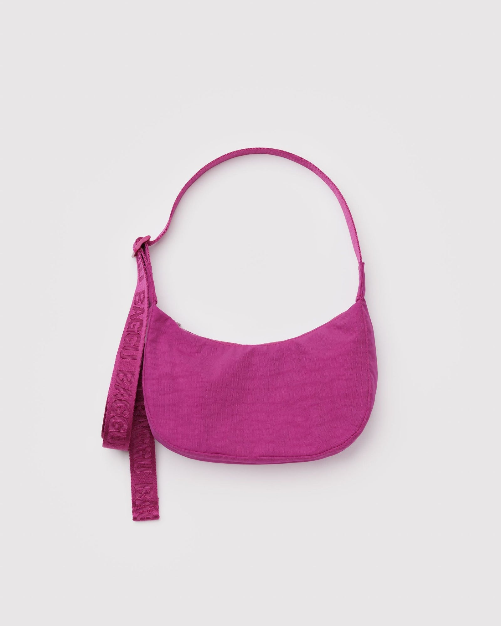 Small Nylon Crescent Bag - Deep Fuchsia - Gentle Mist
