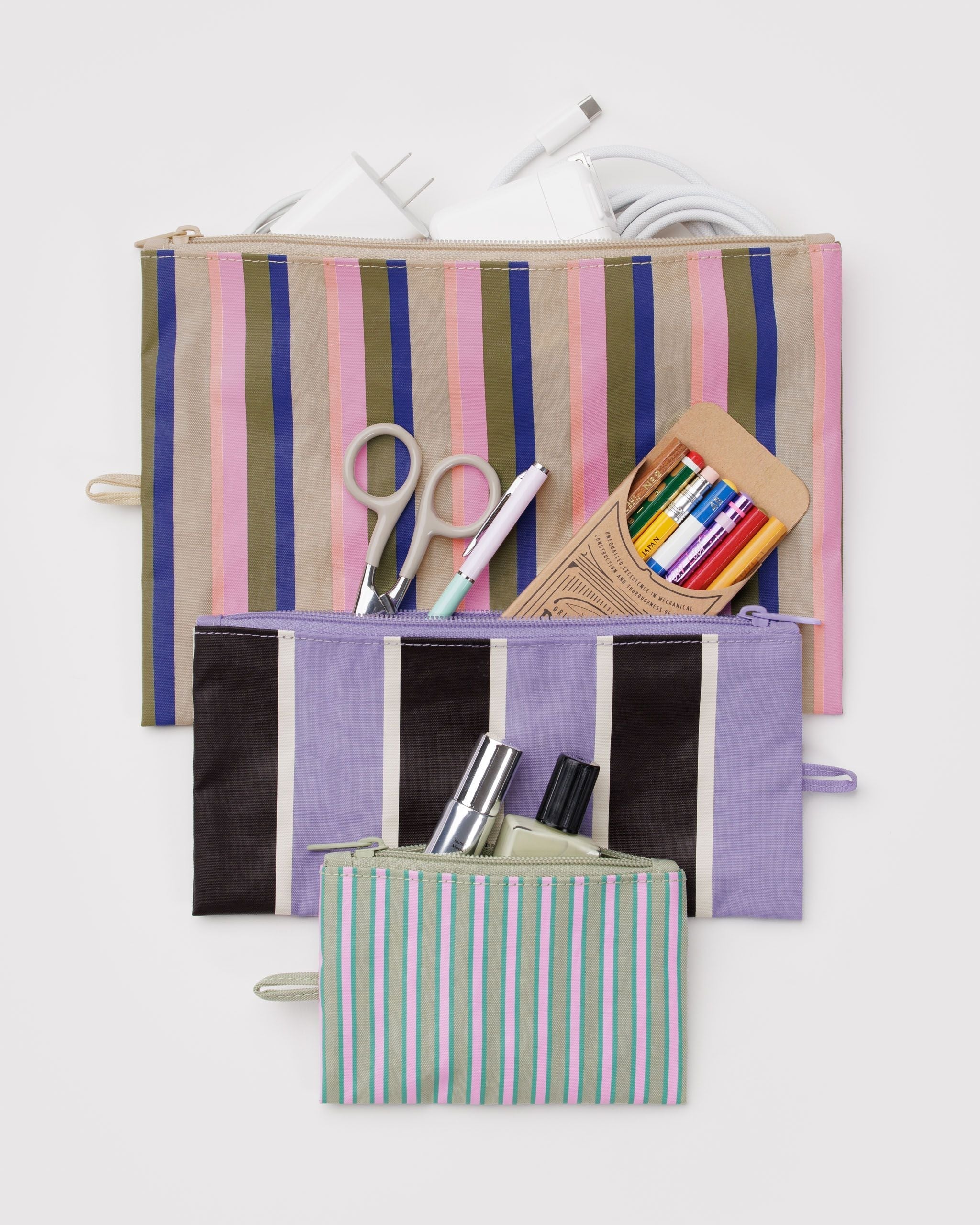 Flat Pouch Set - Candy Shop Stripes - Daily Pack