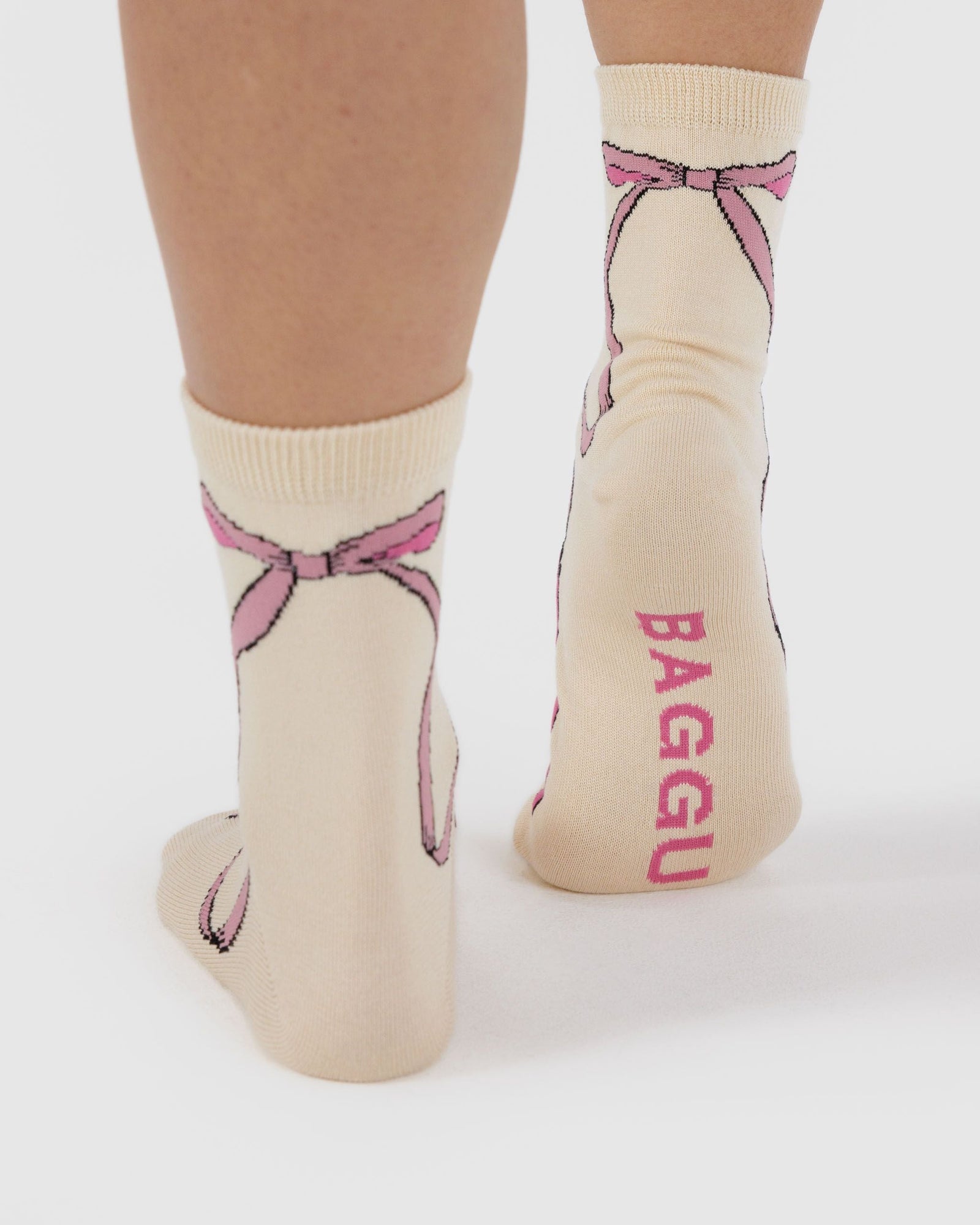 Crew Sock - Pink Bow - Daily Pack