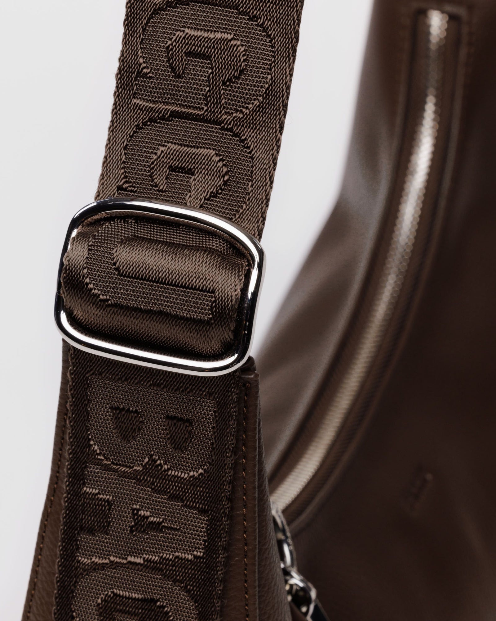 Medium Recycled Leather Crescent Bag - Brown - Daily Scent