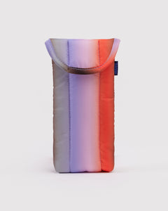 Puffy Glasses Sleeve - Gradient Stripe Poppy & Lilac - Daily Pack