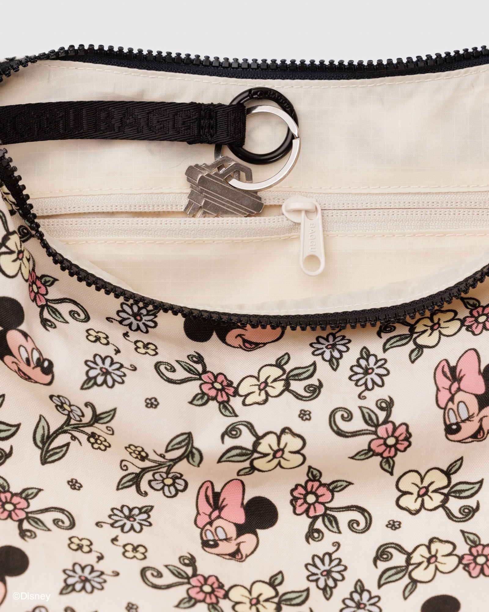 Medium Nylon Crescent Bag - Storybook Floral - Bright Scent
