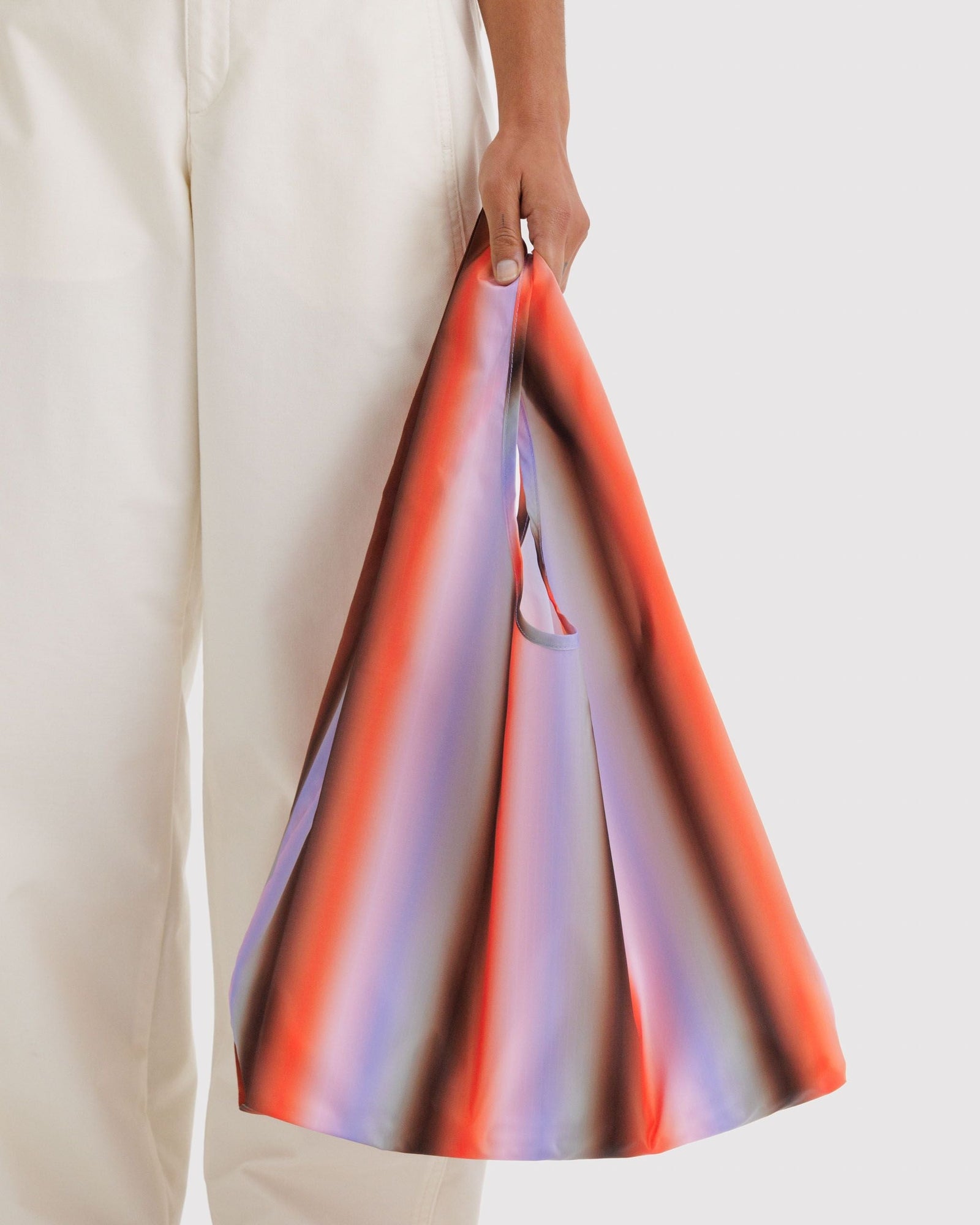 Standard Baggu - Gradient Stripe Poppy & Lilac - Travel Ready