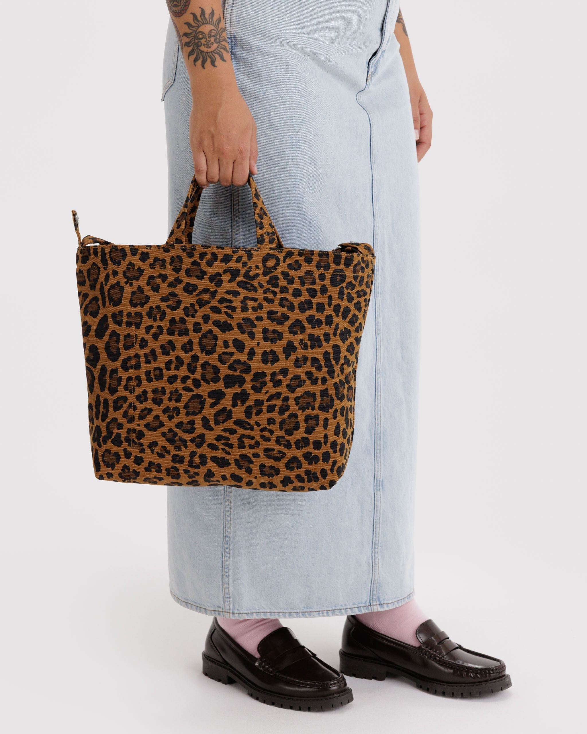 Horizontal Zip Duck Bag - Leopard - Daily Pack