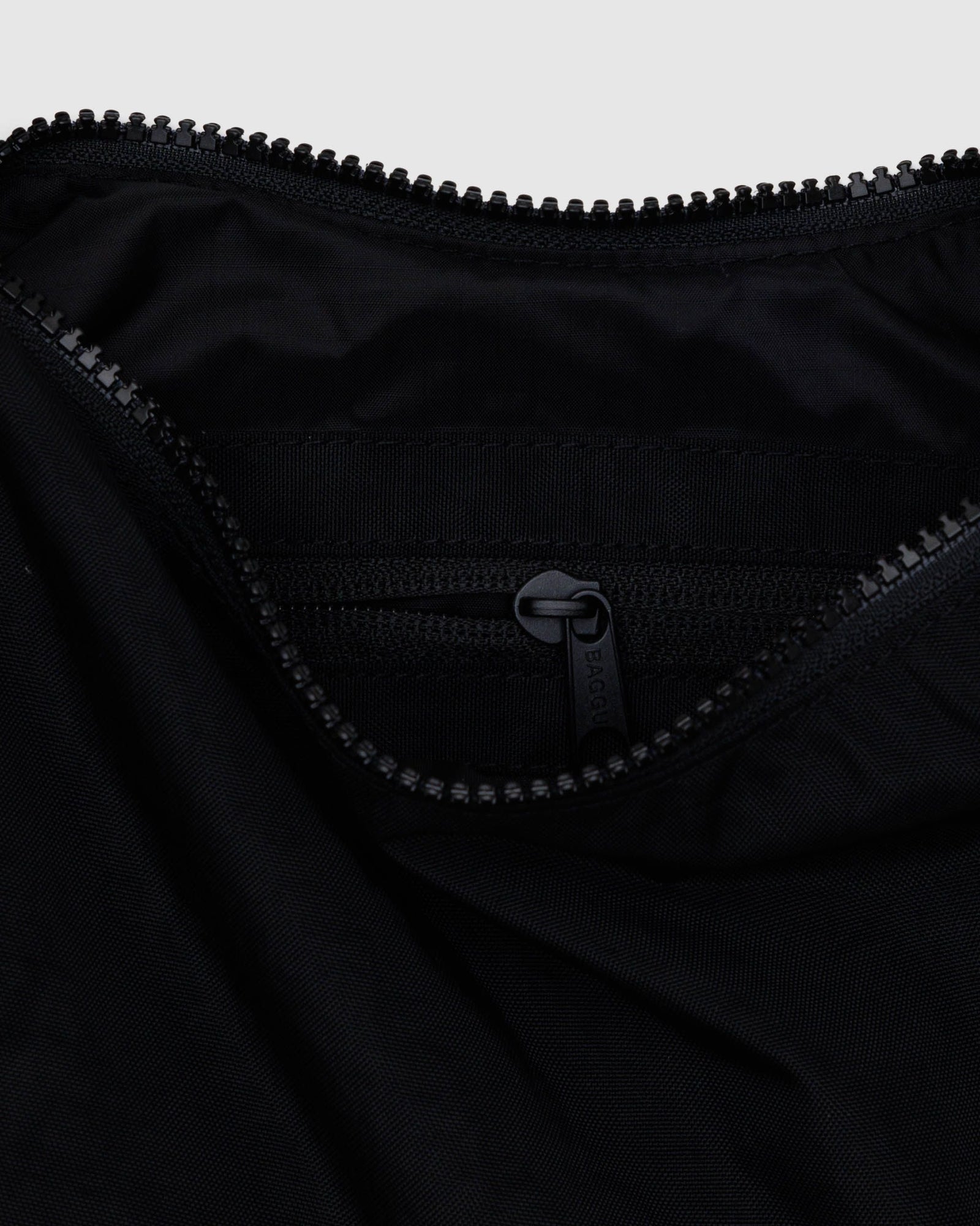 Small Nylon Crescent Bag - Black - Warm Blend