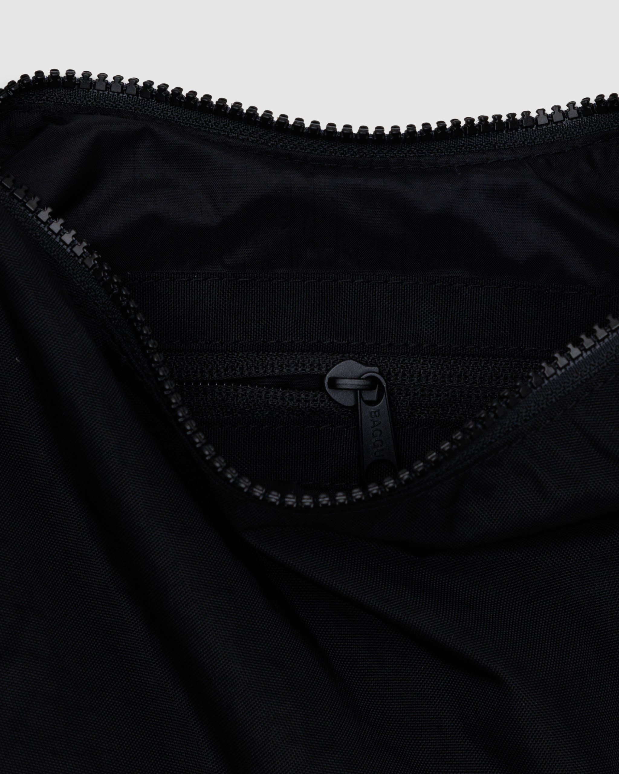 Small Nylon Crescent Bag - Black - Warm Blend