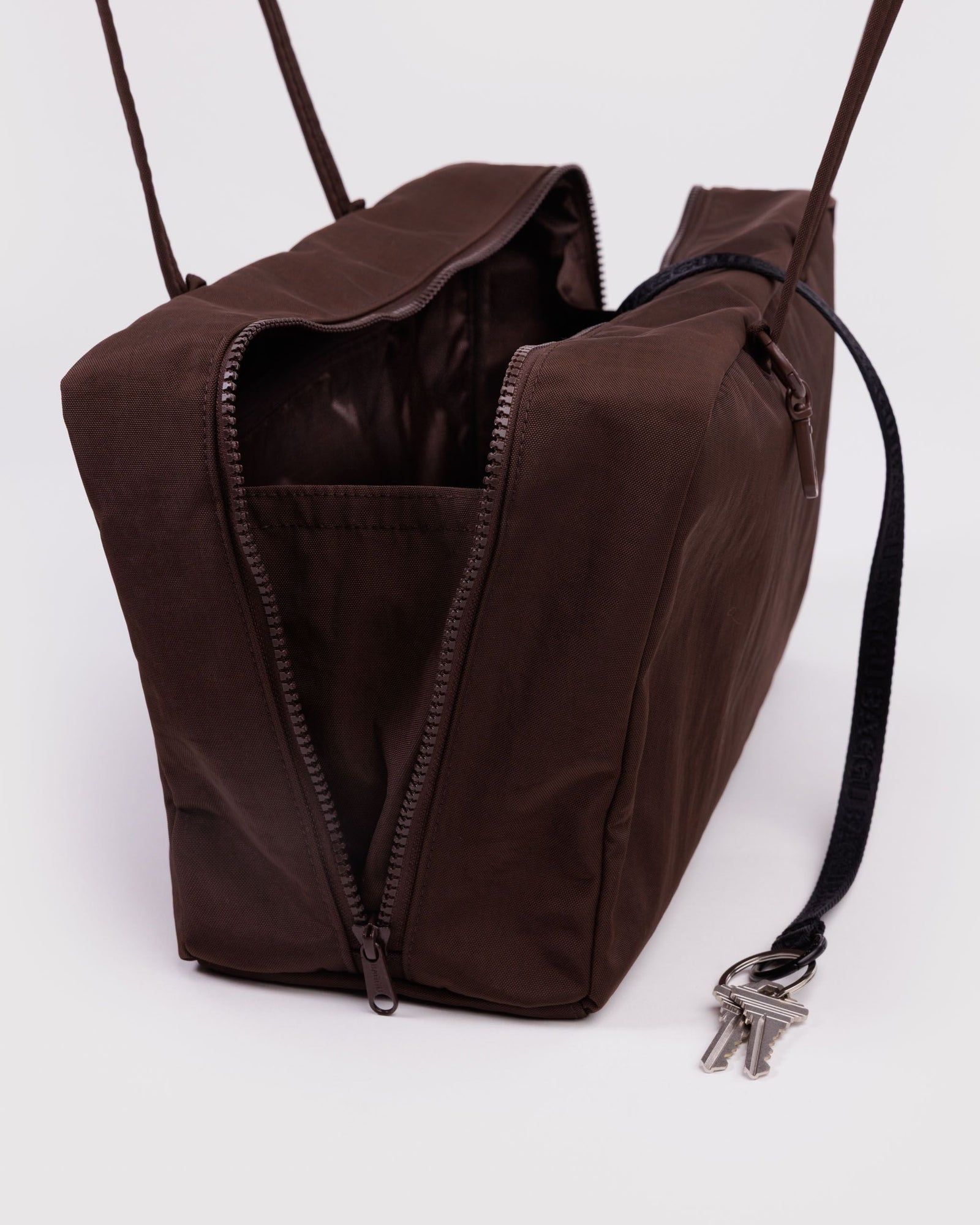 Medium Nylon Bowler Bag - Coffee - Home Hold