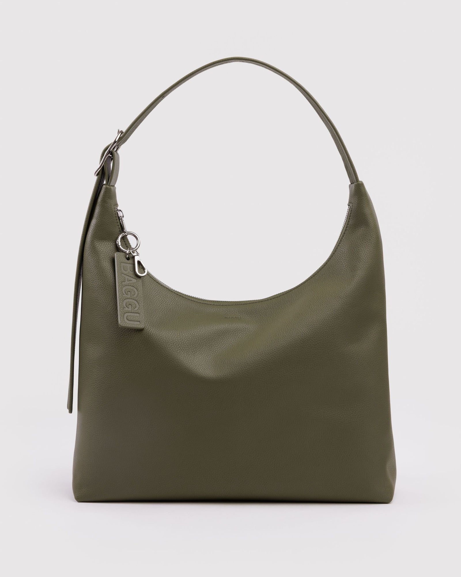 Recycled Leather Shoulder Bag - Loden - Simple Hold