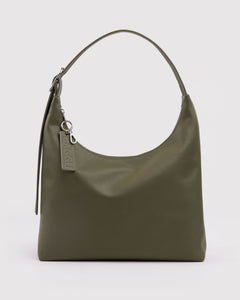 Recycled Leather Shoulder Bag - Loden - Quick Grab