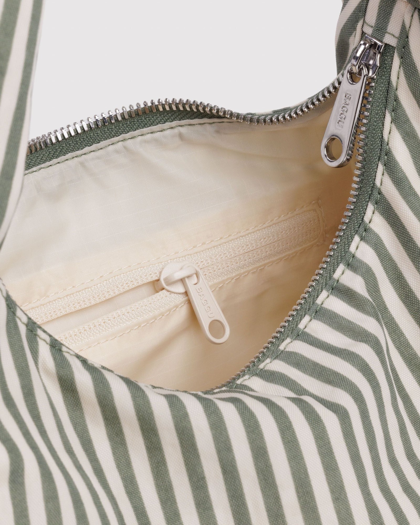Small Nylon Meringue Bag - Sage Stripe - Ready Carry