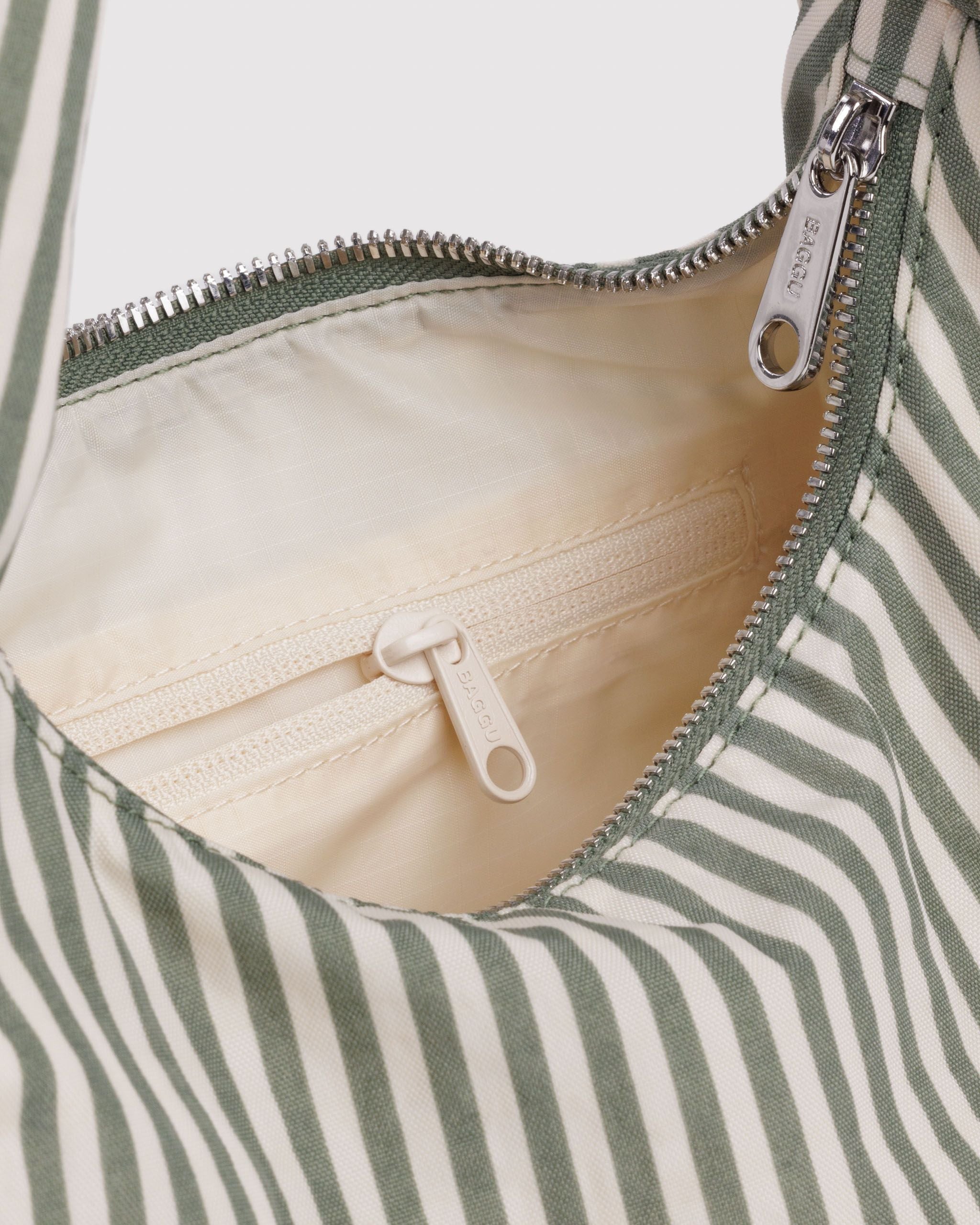 Small Nylon Meringue Bag - Sage Stripe - Ready Carry