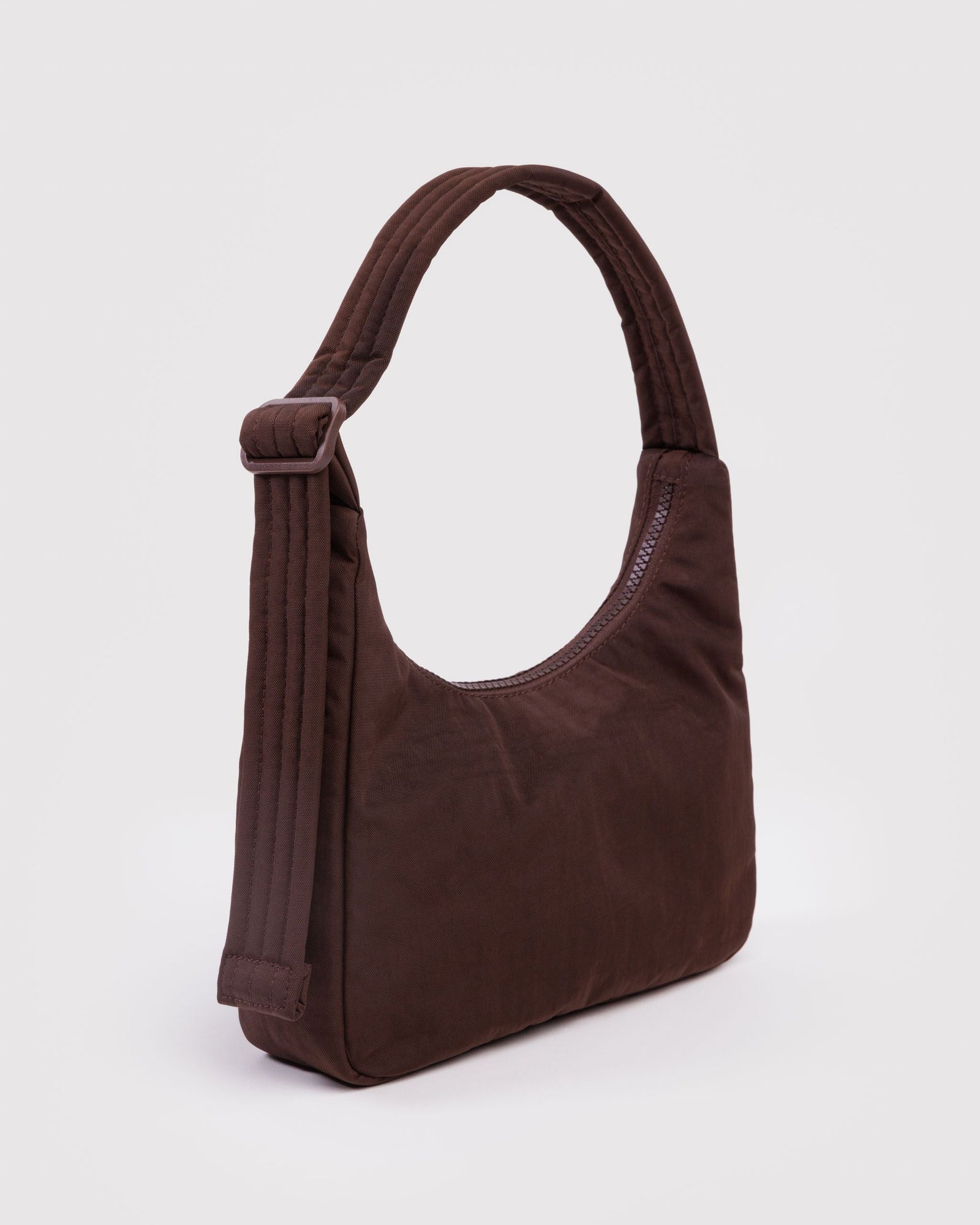 Mini Nylon Shoulder Bag - Coffee - Easy Stow