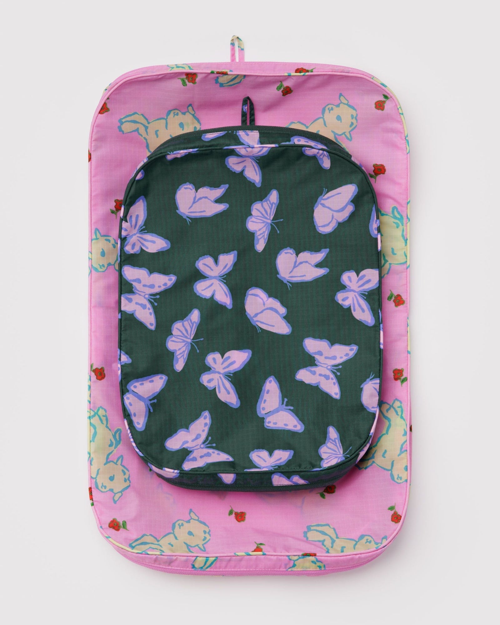 Large Packing Cube Set - Spring Animals - Light Storage